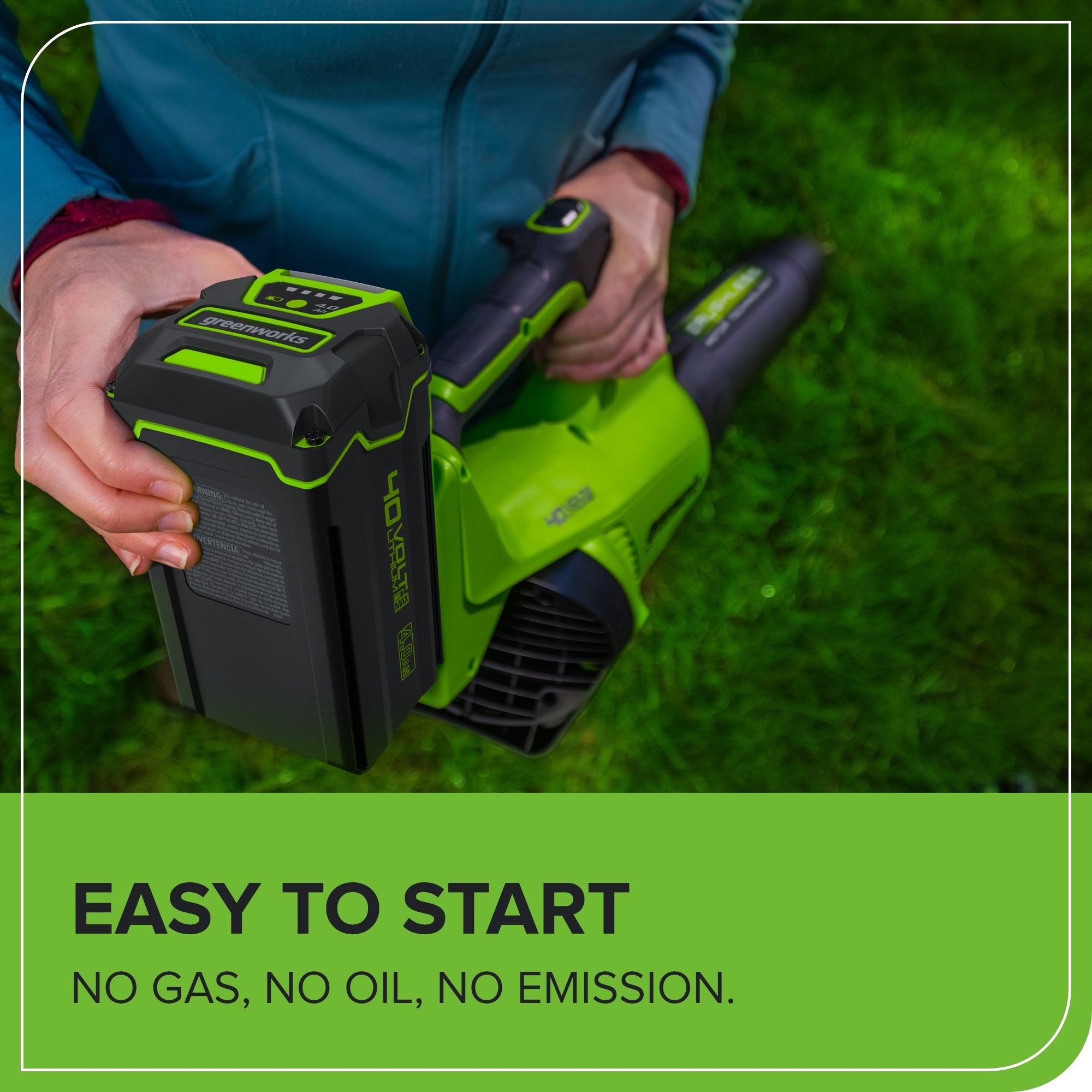 40V 550 CFM Cordless Battery Leaf Blower (Tool Only) - Powerful Yard Cleanup for Leaves, Grass & Debris - Ideal for Home, Garden & Lawn Maintenance