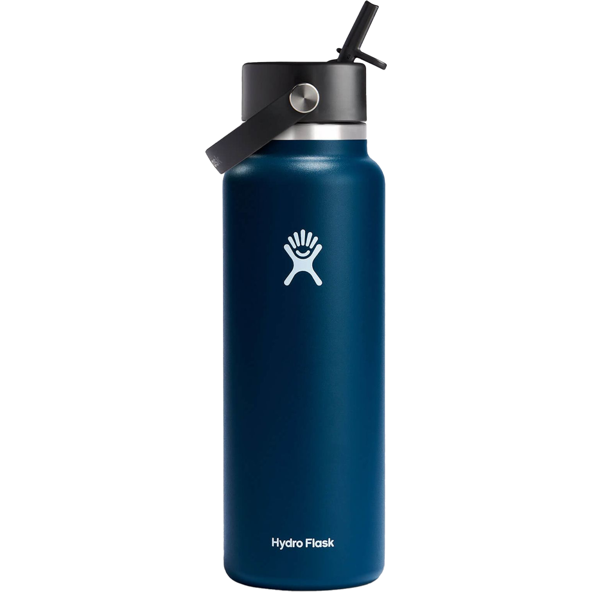 40 oz Wide Mouth Water Bottle with Flex Straw Cap - Insulated Stainless Steel Tumbler for Gym, Hiking & Outdoor Activities