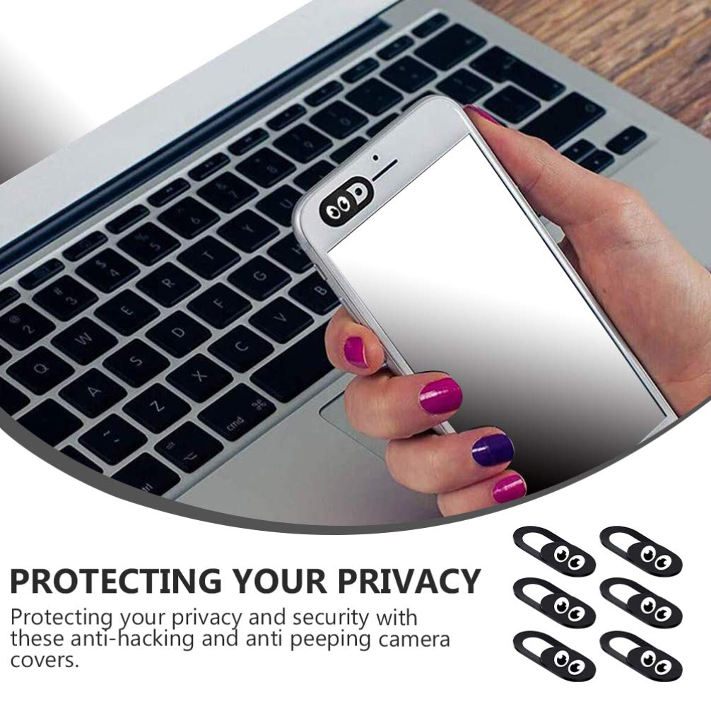Beaupretty Ultra Thin Laptop Webcam Cover - Slide Blocker for Computer, Tablet, Phone, Desktop - 6pcs Privacy Protector for Video Calls, Online Meetings, and Secure Browsing