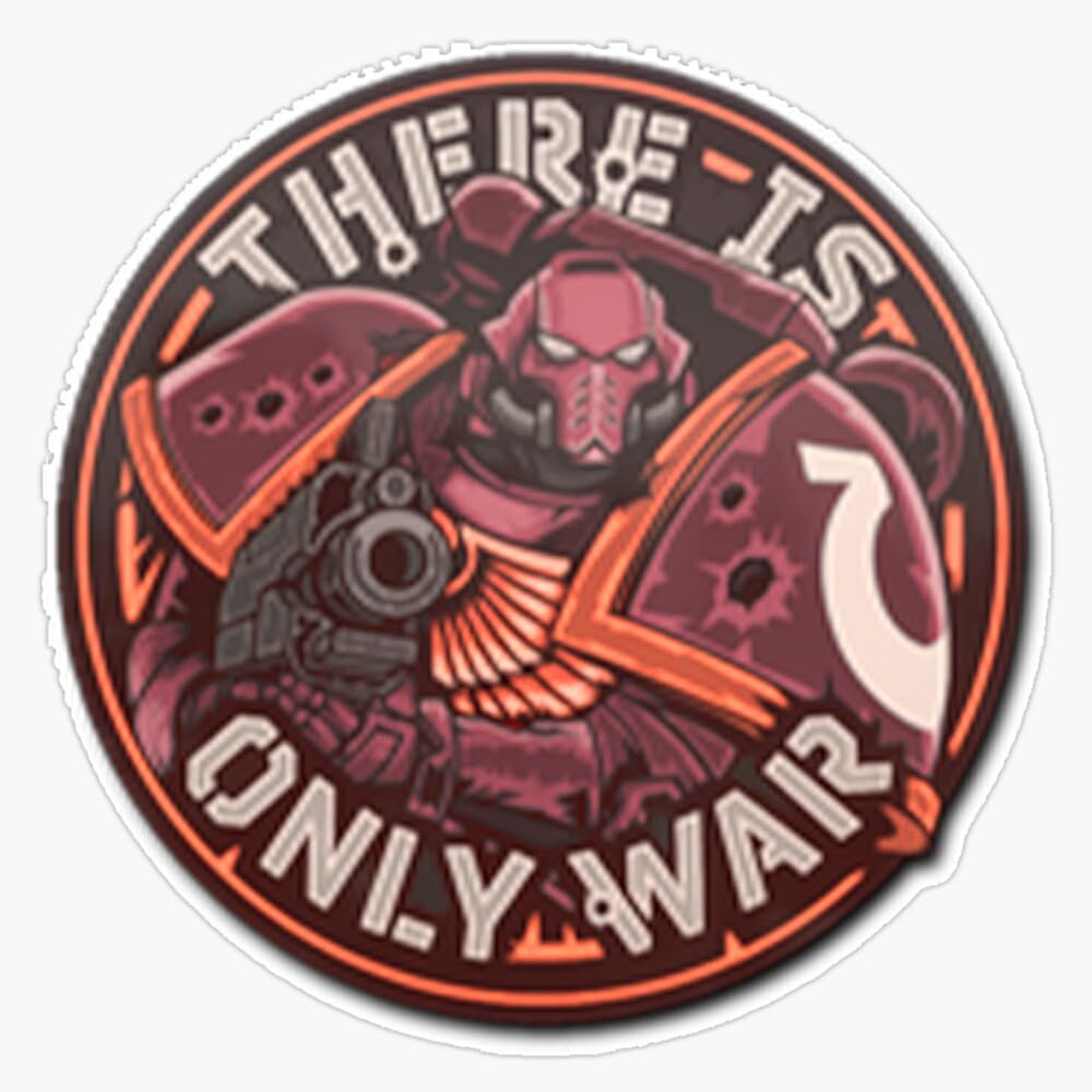 Space Marine: There Is Only War Vinyl Decal Sticker - 5 Inch Bumper Sticker for Cars, Laptops & Gaming Accessories | Durable Waterproof Decoration for Warhammer 40K Fans