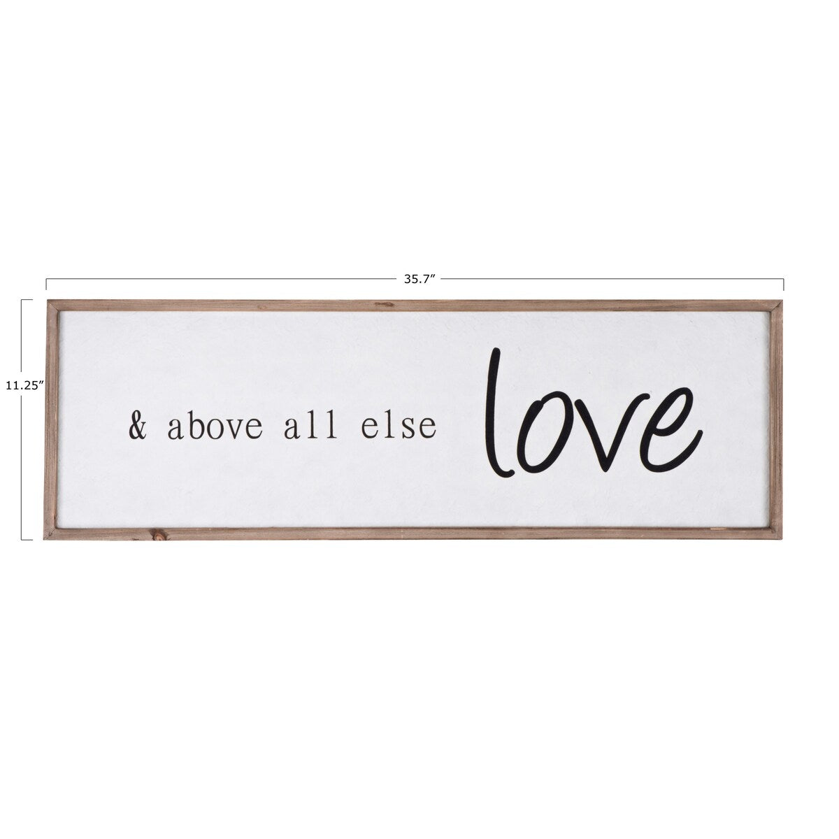 & Above All Else Love Wood Framed Wall Art - Rustic Home Decor for Living Room, Bedroom & Office - Perfect for Farmhouse, Boho & Modern Interior Design