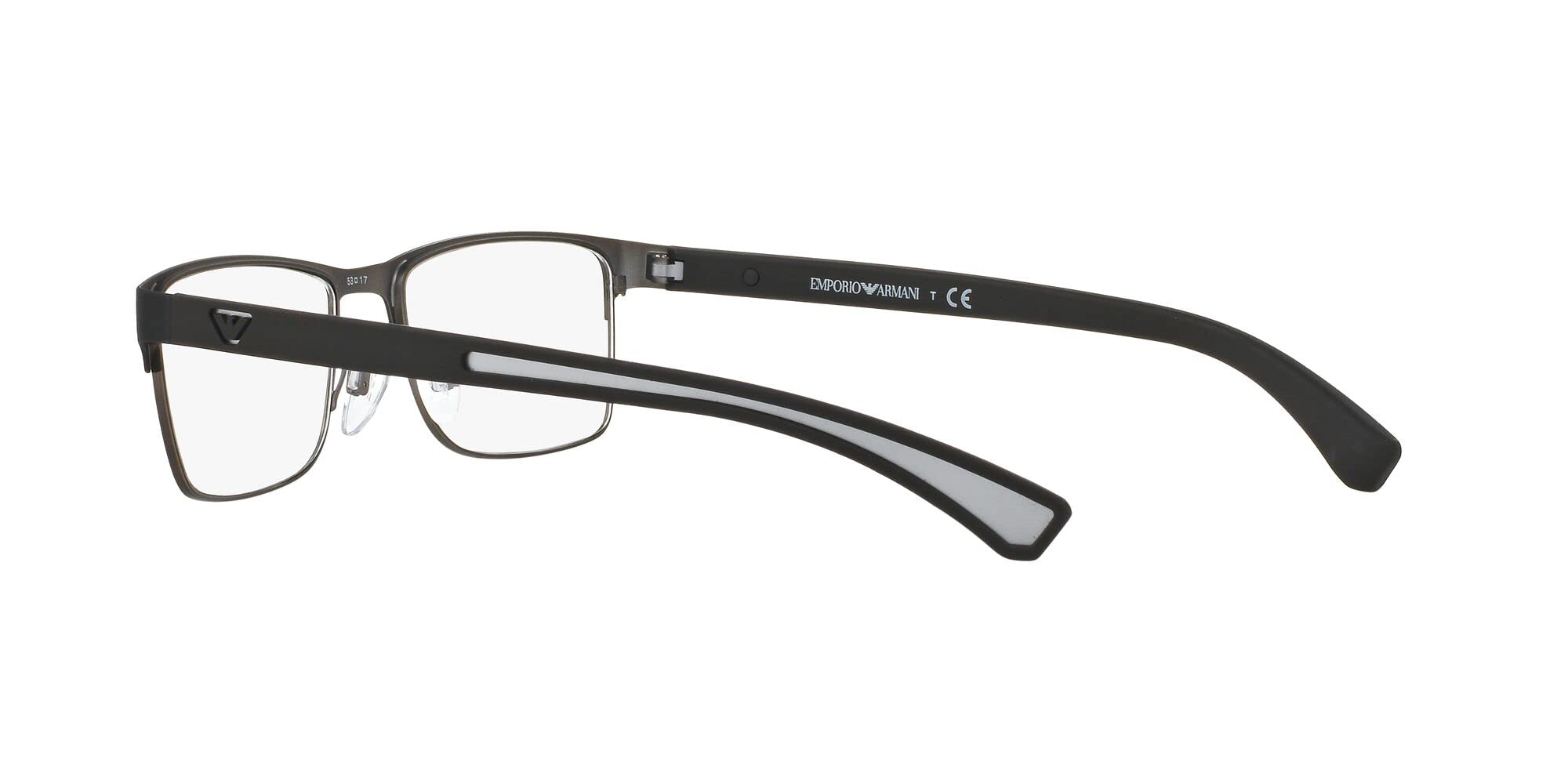 Armani EA1052 Eyeglass Frames 3094 - Black Rubber Matte Gunmetal Glasses for Men & Women | Stylish & Durable Eyewear for Work, Driving & Everyday Use