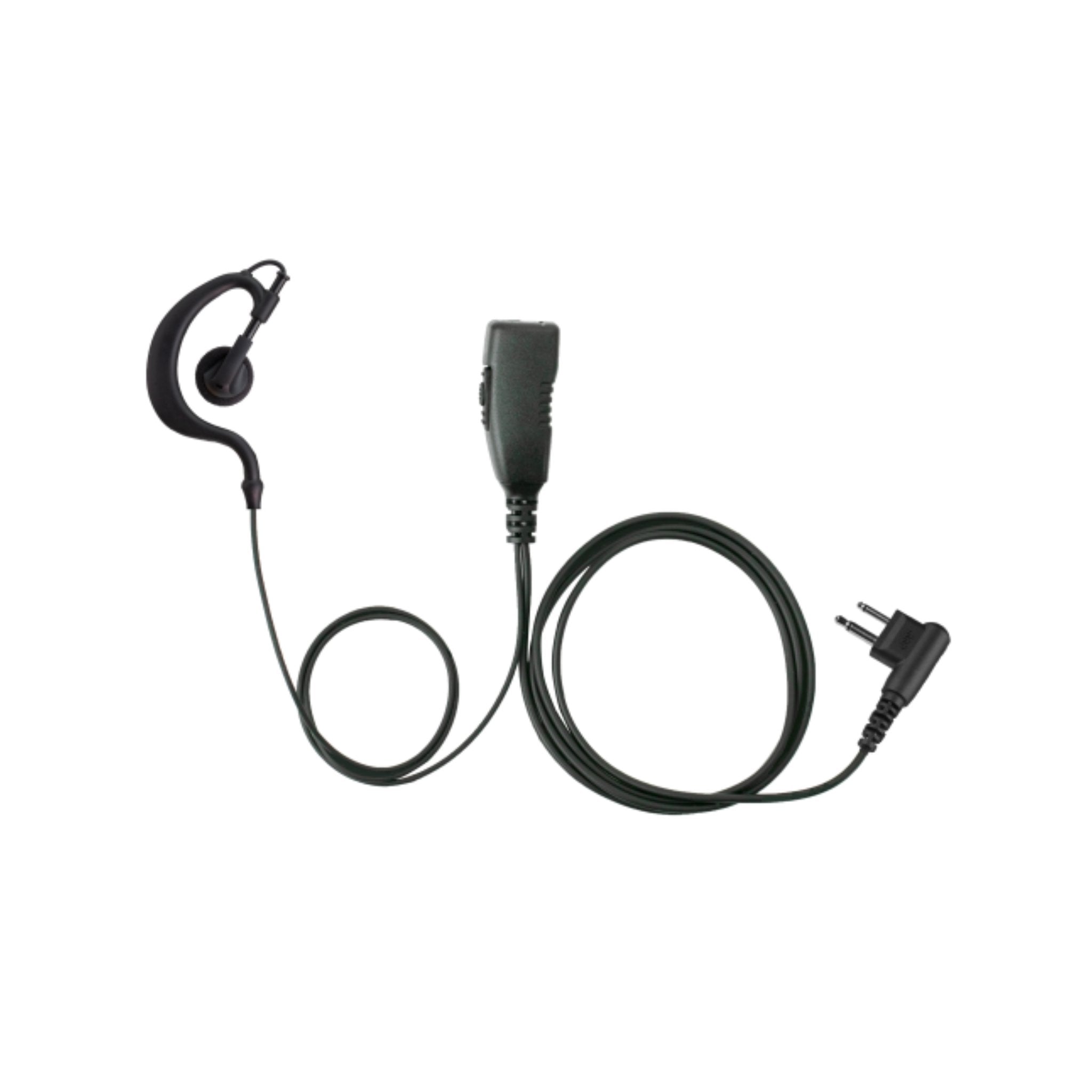 Atlantic Radio EH1WB H4 (ECO) 1 Wire Ear Hook Earpiece with PTT/MIC - Hands-Free Communication for Security, Law Enforcement & Outdoor Activities