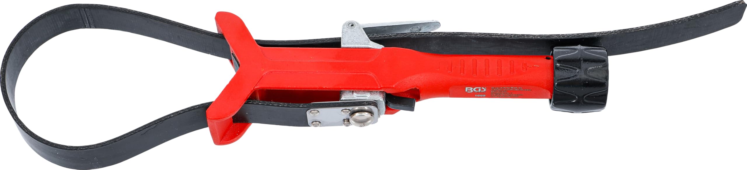 BGS 1008 Oil Filter Strap Wrench - Adjustable 20-190mm (0.8-7.5 Inch) for Car, Truck & Motorcycle Maintenance - Perfect for Tight Spaces & DIY Oil Changes
