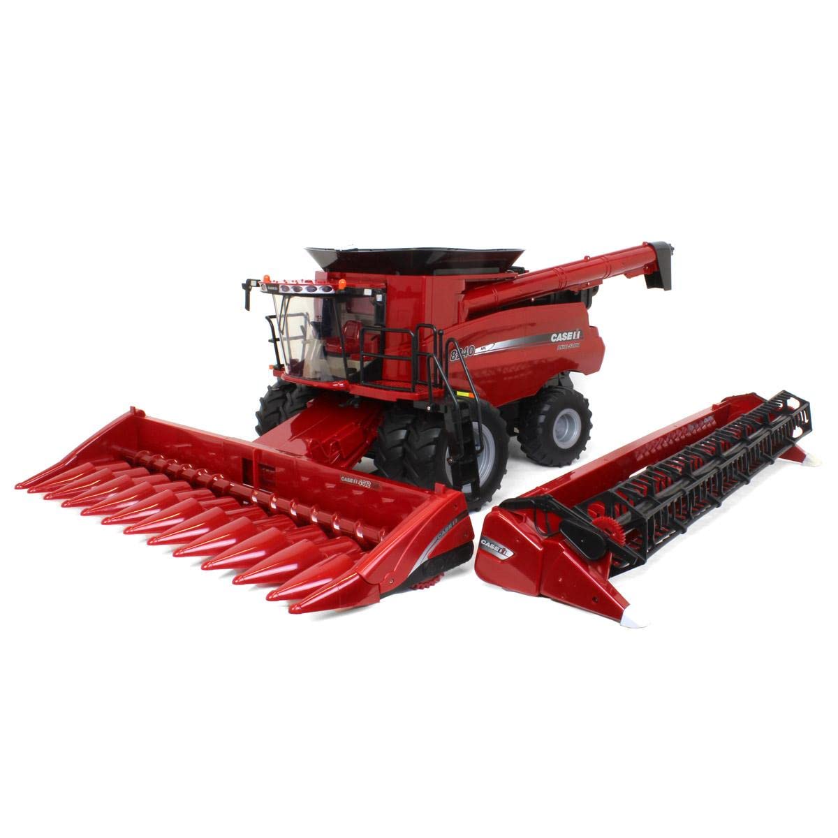 ERTL 1/16 Scale Case IH 8240 Combine Harvester Toy with Detachable Grain Head & Corn Head Set #47391 - Perfect for Farm Toy Collectors, Display, and Agricultural Education