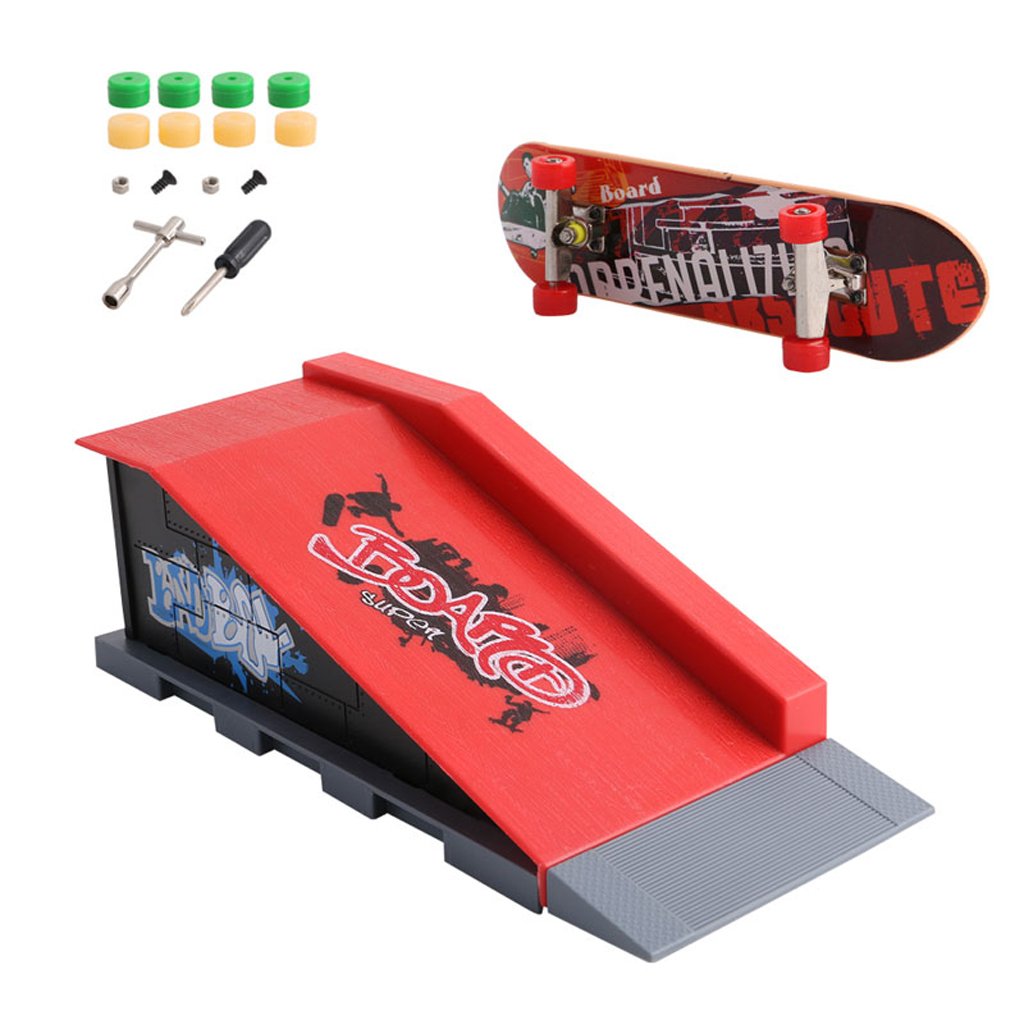Tech Deck Fingerboard Skate Park Kit - Ramp & Handrail for Ultimate Sport Training & Indoor Games