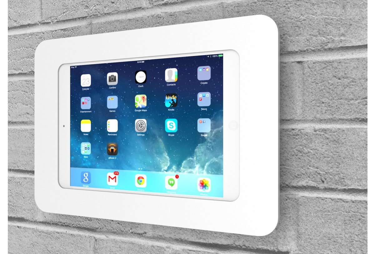 Maclocks 260ROKW Rokku Secure Wall Mount Enclosure for iPad Air & iPad Pro 9.7 Inch - White | Anti-Theft Protection for Retail Stores, Restaurants & Offices