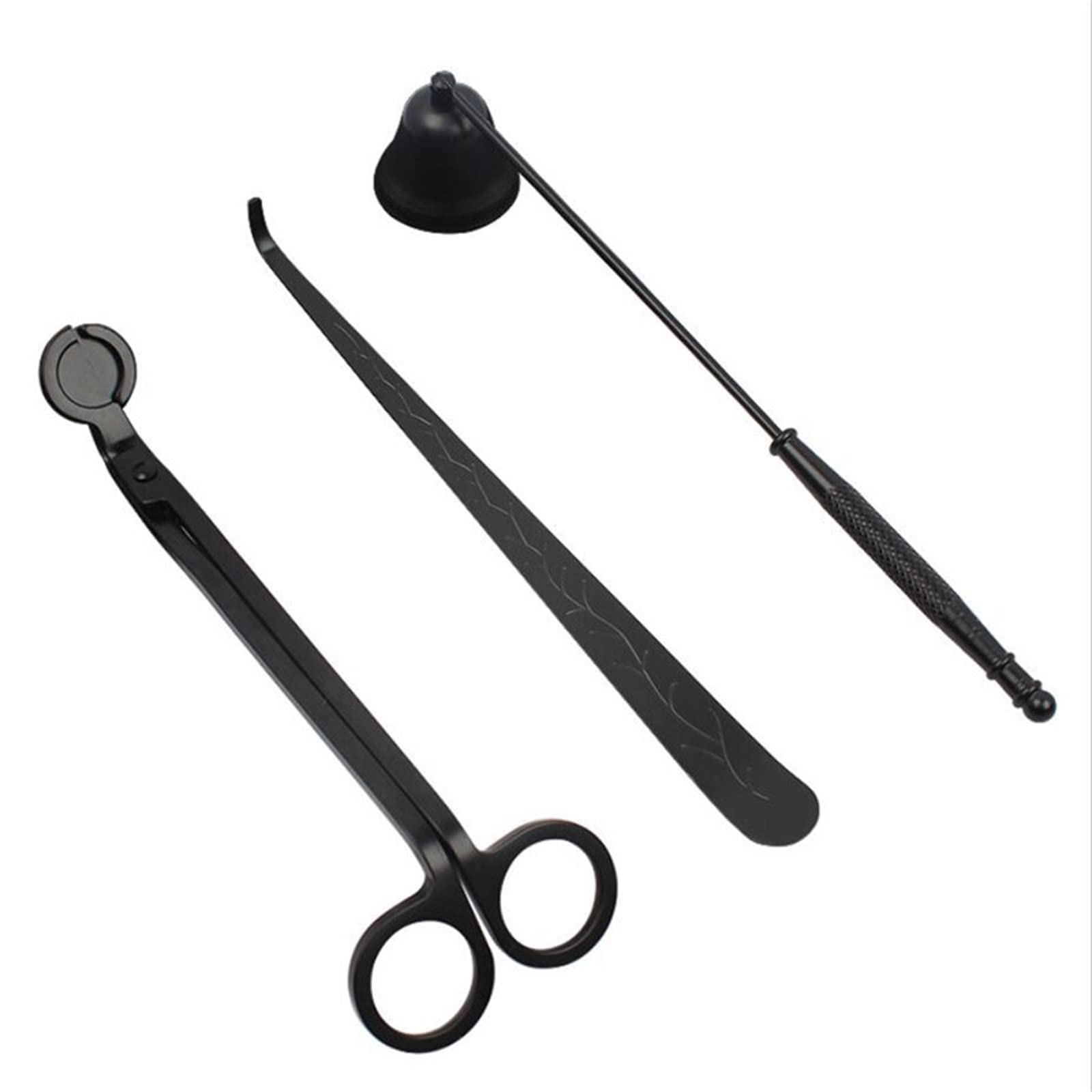 LOYE 3-Piece Stainless Steel Candle Tool Set - Wick Trimmer, Snuffer & Tray - Rustproof Portable Candle Accessories for Home Decor, Romantic Gifts & Aromatherapy | Perfect for Candle Lovers, Spa Nights & Cozy Home Ambiance