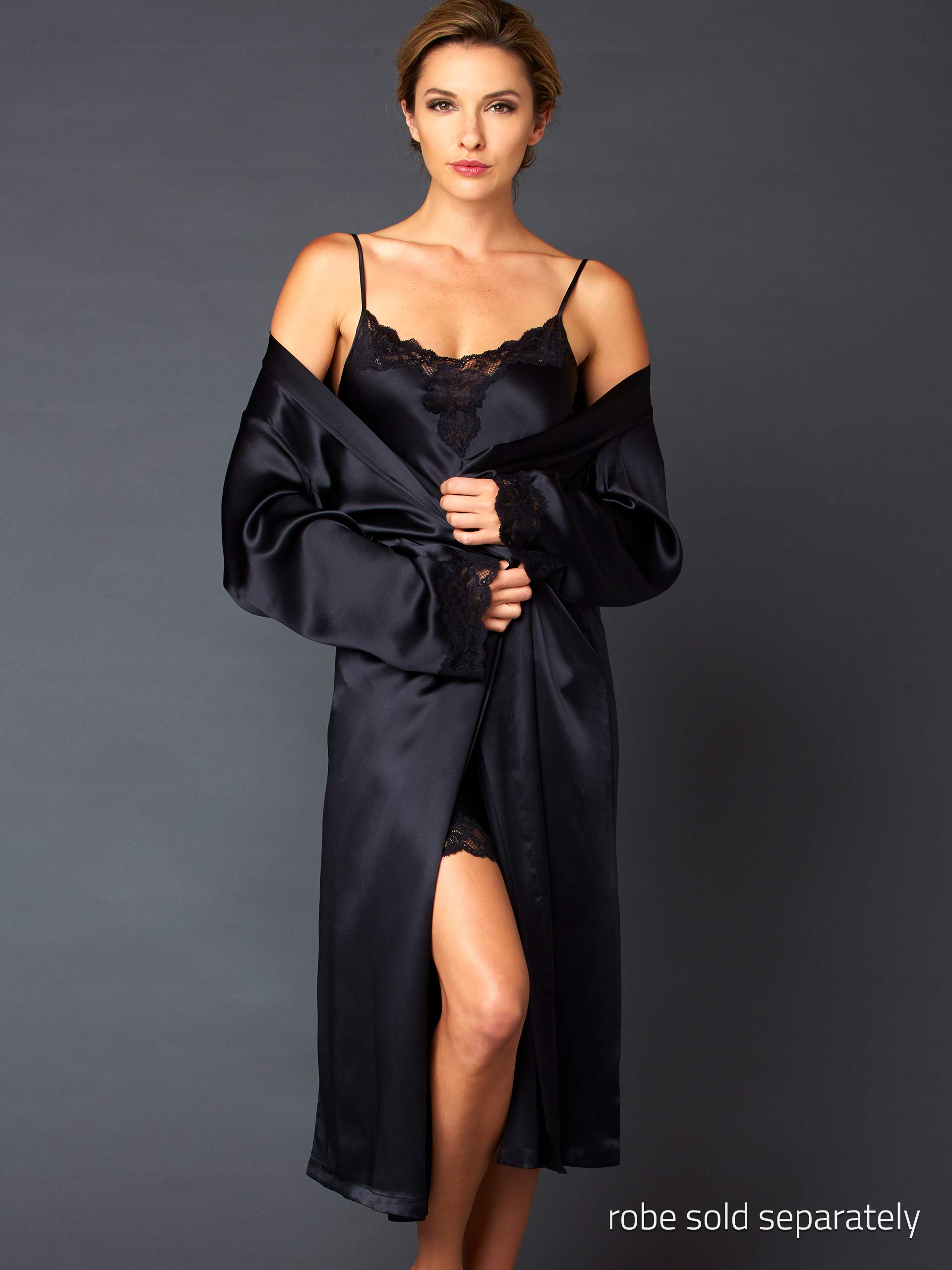 100% Pure Silk Chemise for Women - Elegant Lace Neckline Sleepwear & Luxury Lingerie Set with Premium Gift Box | Perfect for Romantic Nights, Bridal Shower Gifts & Special Occasions