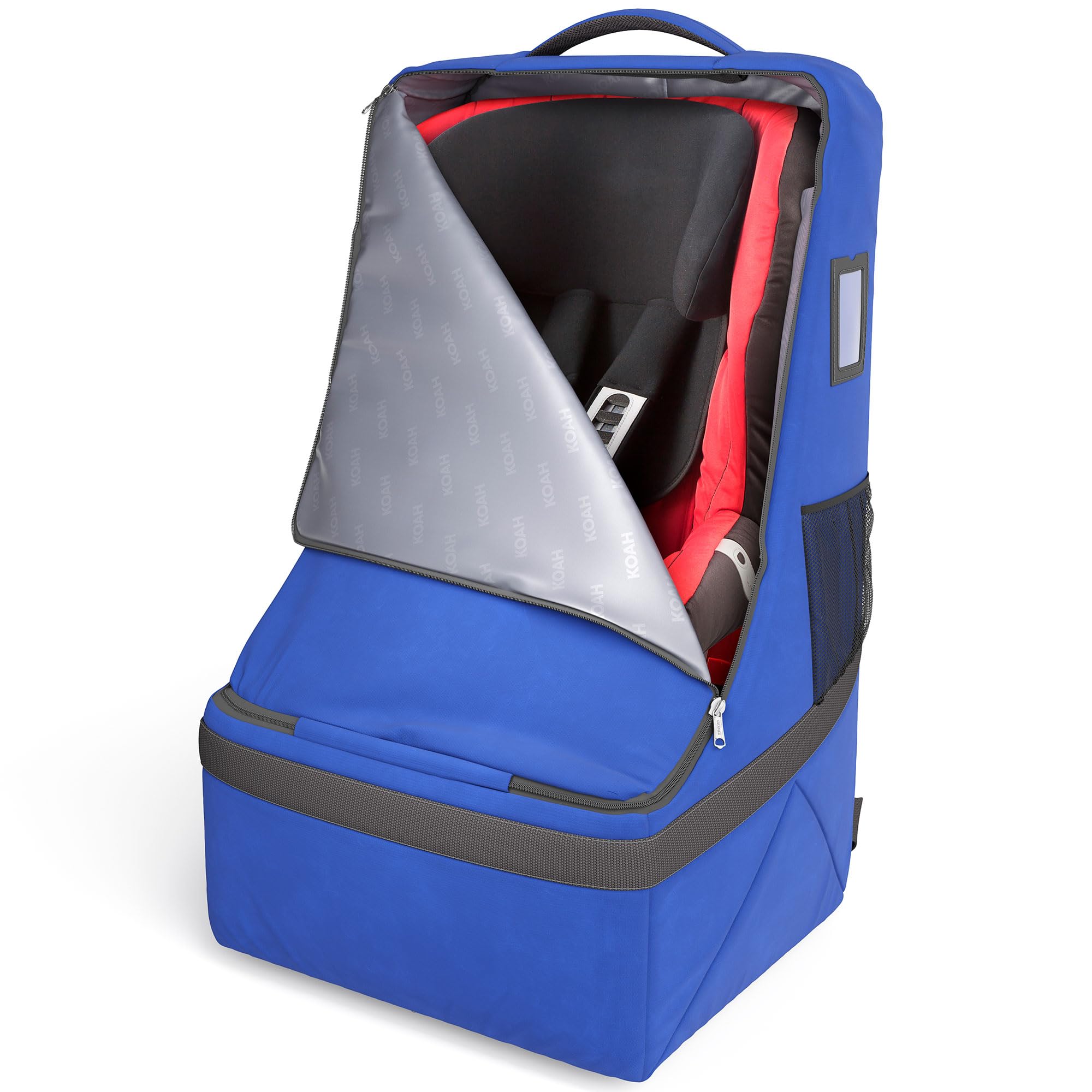 Koah Padded Car Seat Travel Backpack for Airplane & Air Travel - Durable Gate Check Bag with Padded Shoulder Strap - Perfect for Family Vacations & Airport Security