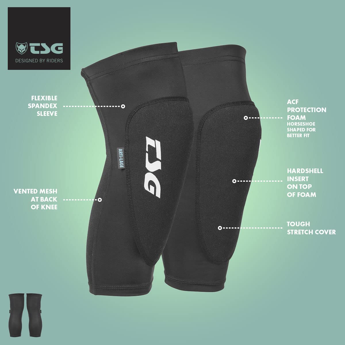 TSG - Knee Shinguard Temper A 2.0, Black | Protective Pads for Men & Women - MTB, Downhill, Cycling & Mountain Biking | Open Back Design with Extended Shin Coverage | Anti-Slip & Safety Certified | Swiss Engineered | Perfect for Trail Riding, BMX & Extreme Sports