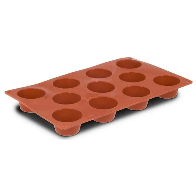Non-Stick Orange Mini Muffin Pan - 11 Cup Baking Tray for Cupcakes, Desserts & Breakfast Muffins - Perfect for Home Baking, Parties & Holiday Treats