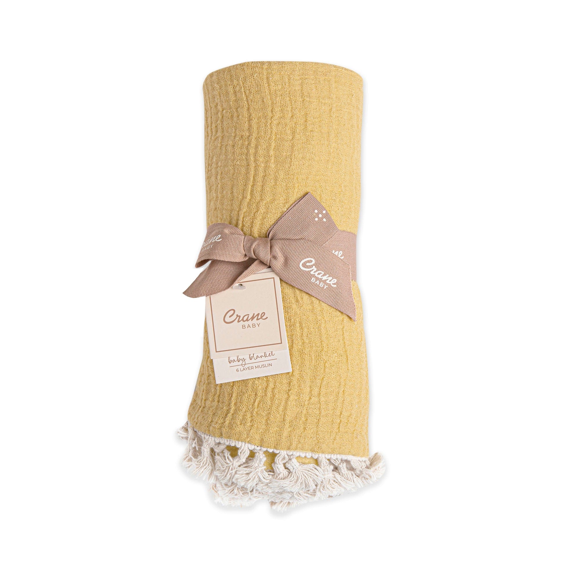 6-Layer Muslin Baby Blanket by Crane - Soft, Breathable & Lightweight for Swaddling, Nursing & Stroller Use