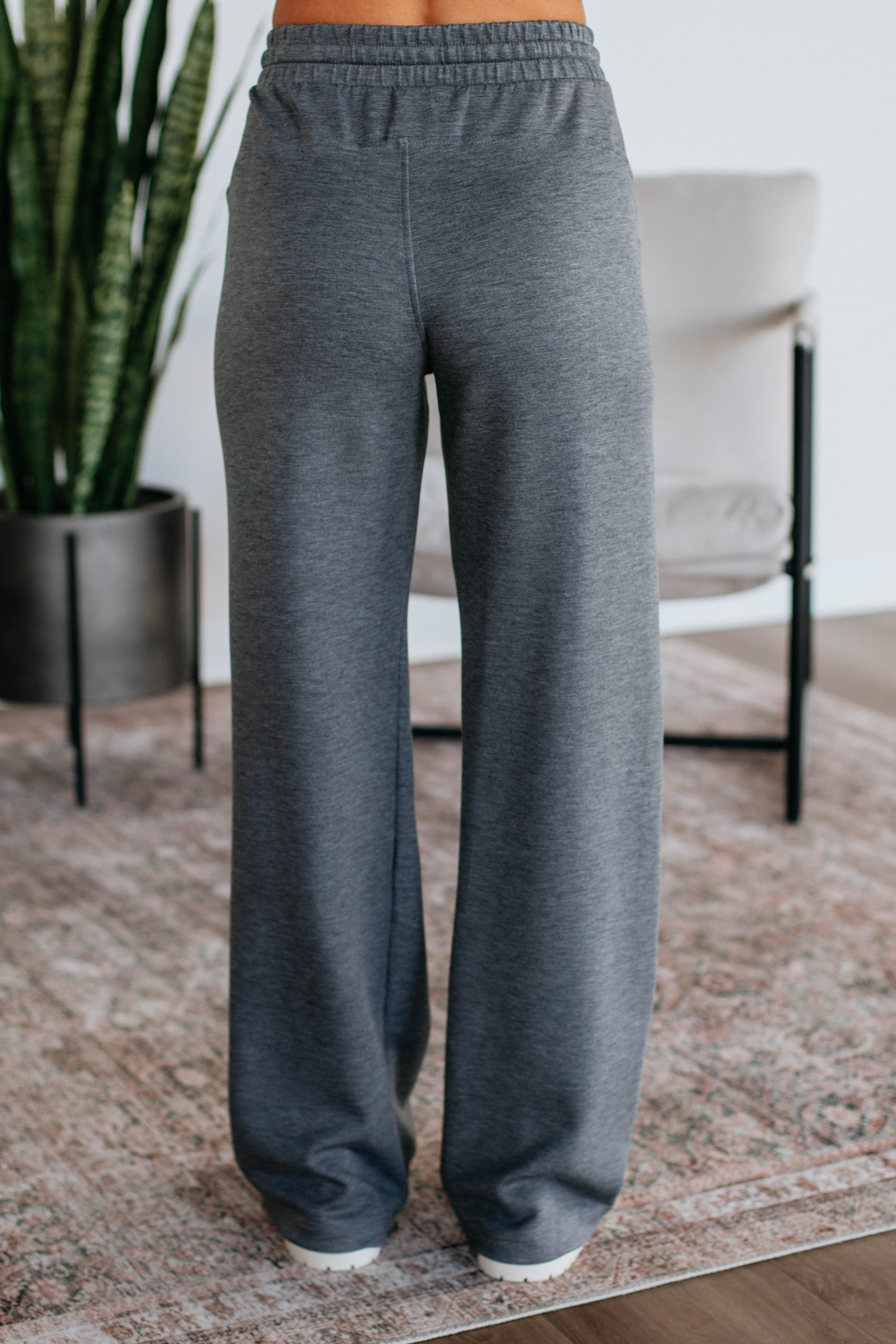 Kirsten Lounge Pants for Women - Soft & Comfortable Charcoal Gray Sleepwear - Perfect for Relaxing at Home, Yoga, or Lounging