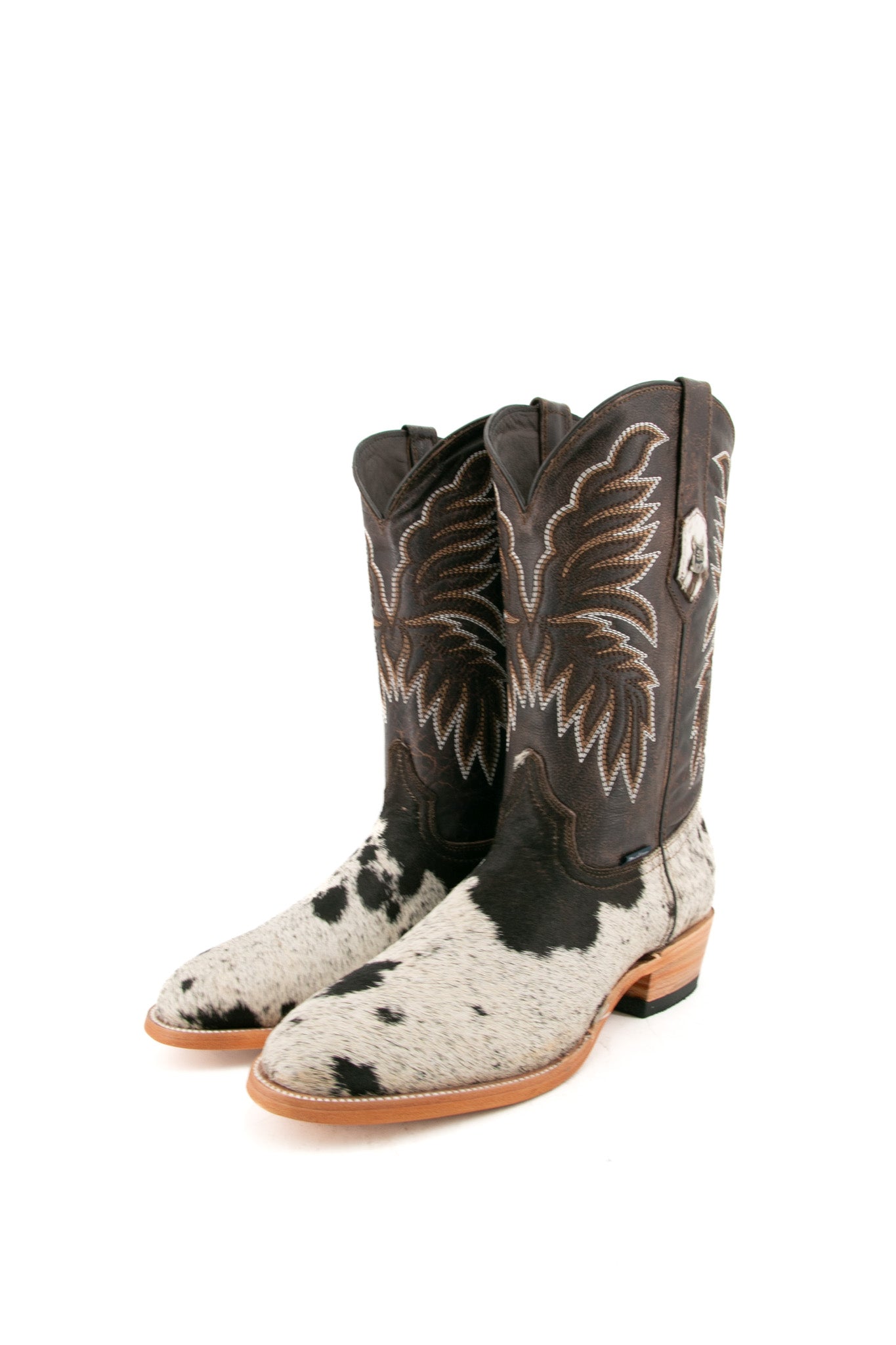 Men's Cowhide Cowboy Boots - Round Toe, Size 10 (Box BM41) - Perfect for Western Rides, Country Music Festivals & Casual Outfits
