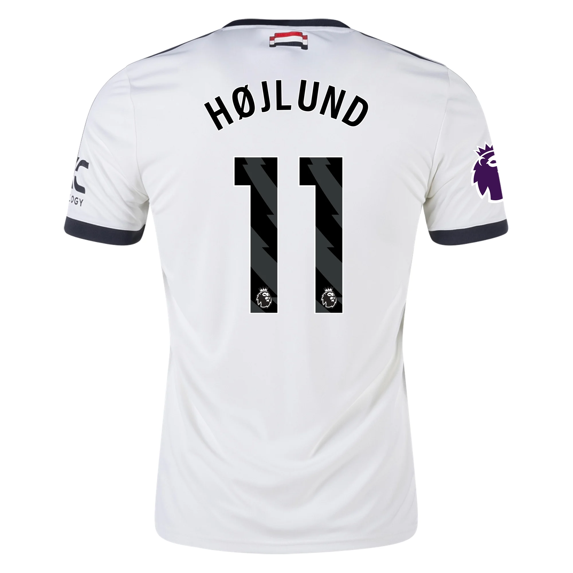 Adidas Manchester United Rasmus Hojlund Third Jersey 2024/25 with EPL Patch - Official Authentic Football Shirt (Off-White) for Fans, Matchdays & Soccer Games