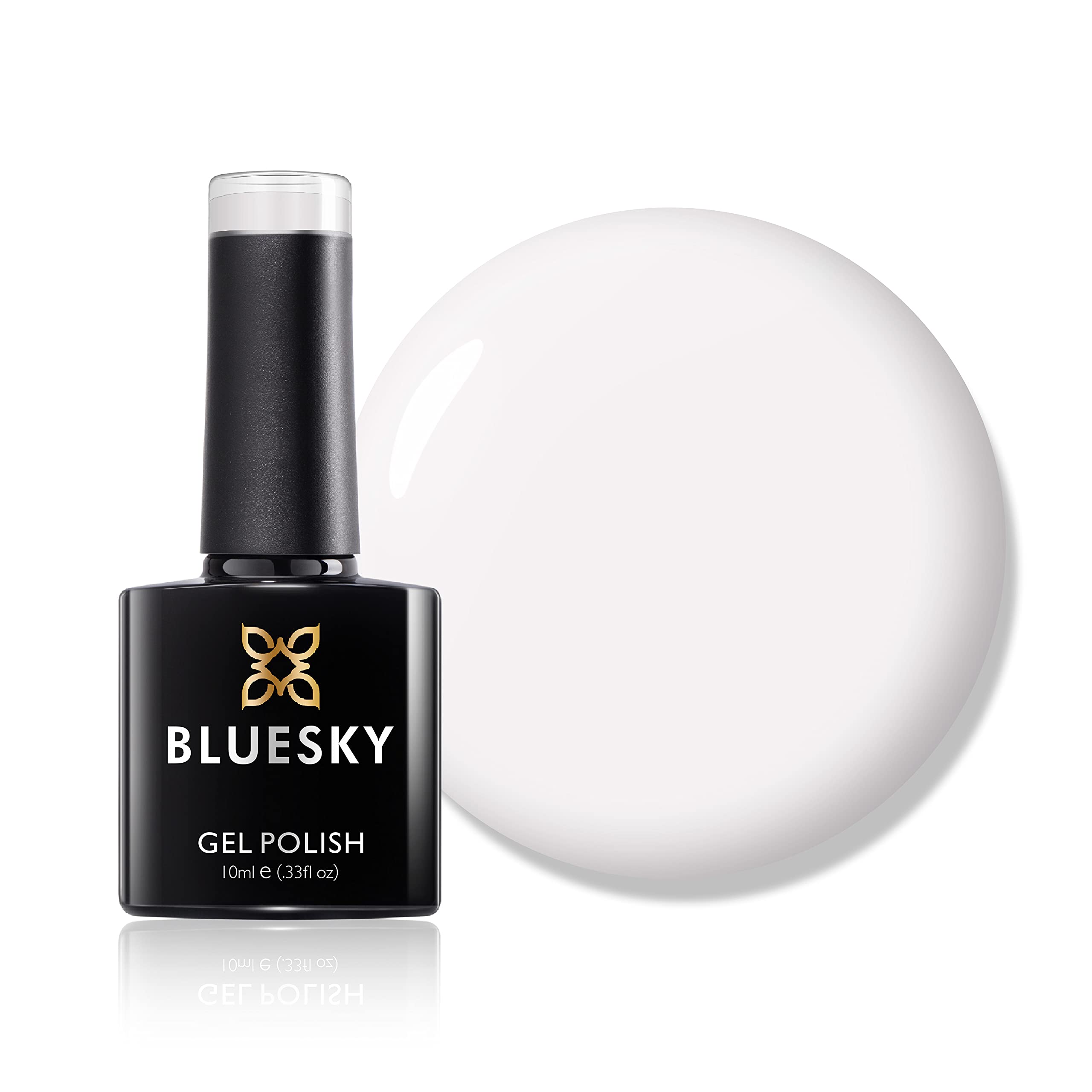 Bluesky Gel Nail Polish - Cream Puff 80501 French White 10ml | UV LED Cured Nail Art | Perfect for Manicures, Pedicures & Salon Nail Designs