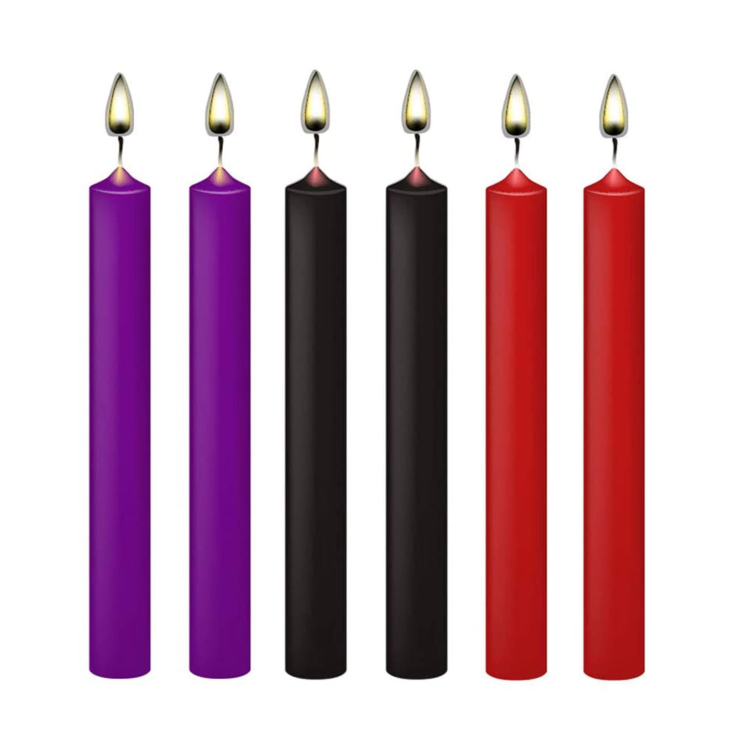 XLKJ 6PCS Low Temperature Romantic Candles - Long Thin Dripping Wax Candles with Low Heat for Couples & Lovers | Perfect for Valentine's Day, Anniversary Gifts, Romantic Dinners, Bedroom Ambiance & Home Decoration