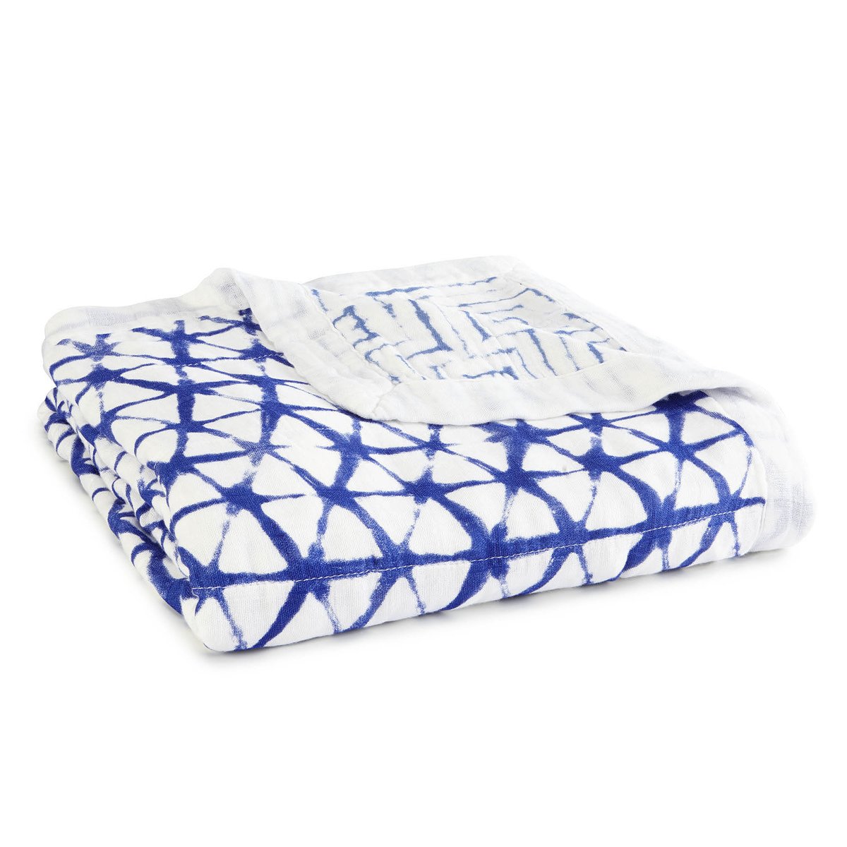 aden + anais Silky Soft Dream Blanket - Premium Baby Swaddle Blanket for Newborns & Toddlers - Breathable & Lightweight - Indigo Blue - Perfect for Nursery, Stroller & Travel