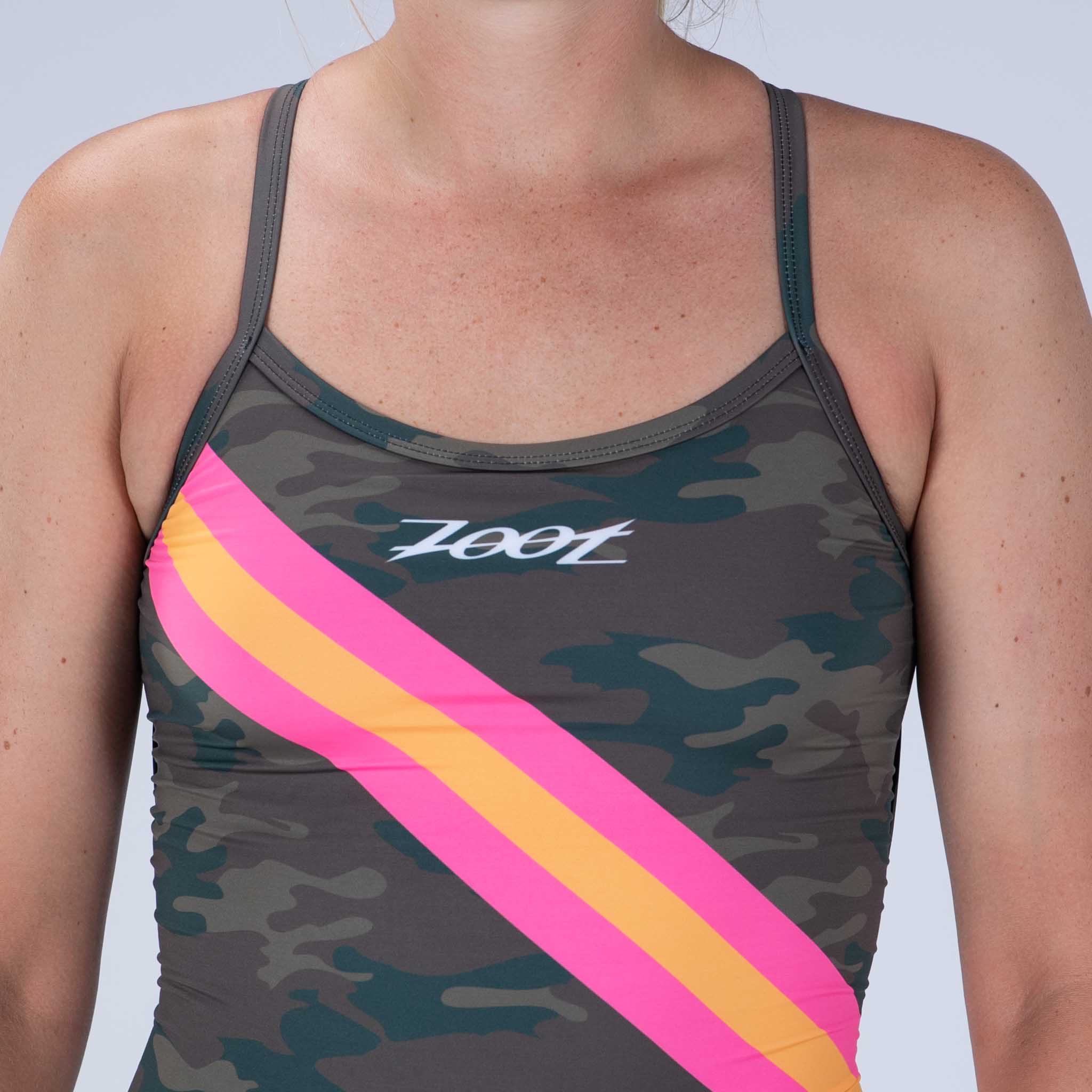 Women's Limited Edition Swimsuit - Cali Camo Print One Piece Bathing Suit | Perfect for Beach Vacations, Pool Parties & Summer Getaways