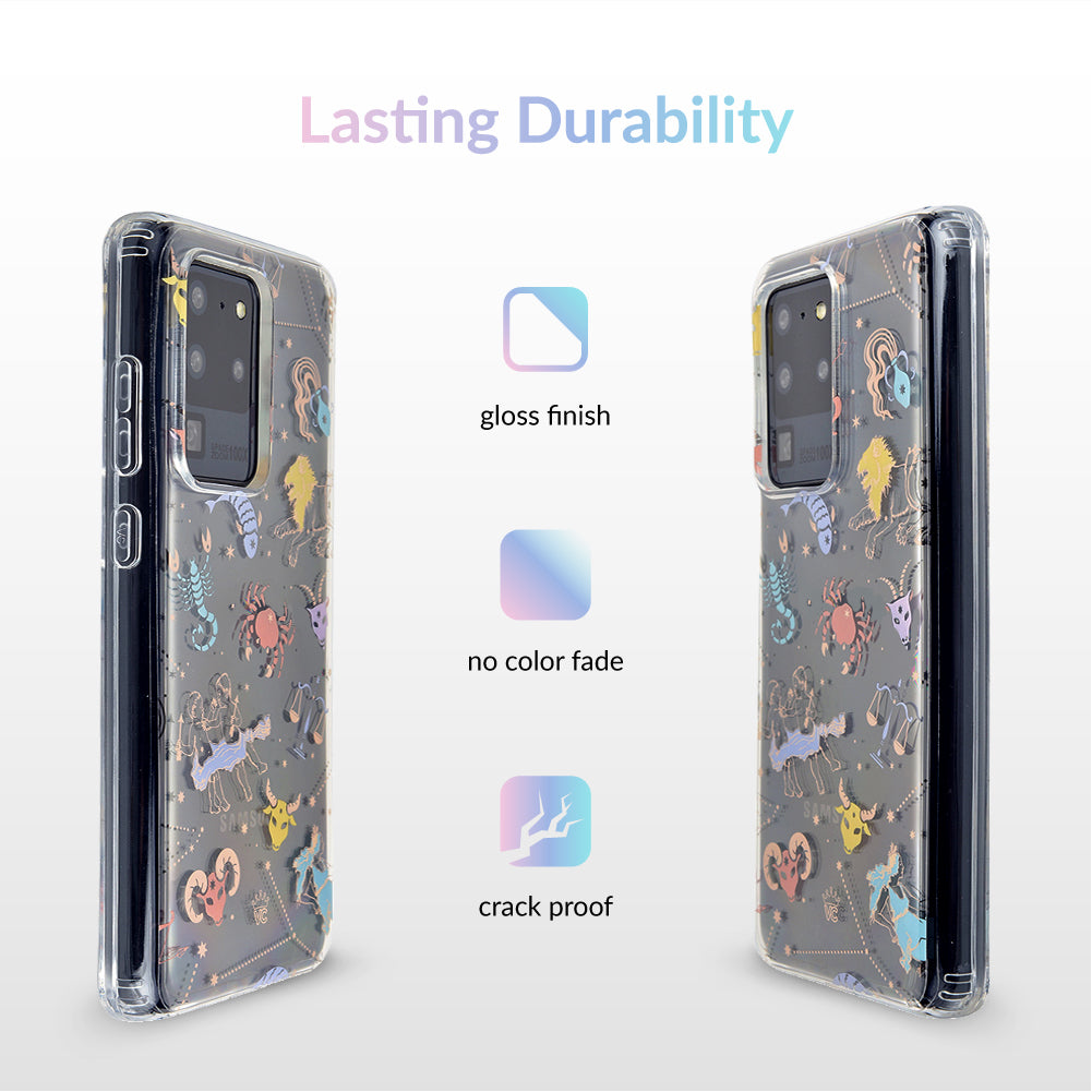 Zodiac Clear Protective Case for Samsung Galaxy - Stylish & Durable Phone Cover for Everyday Use & Travel