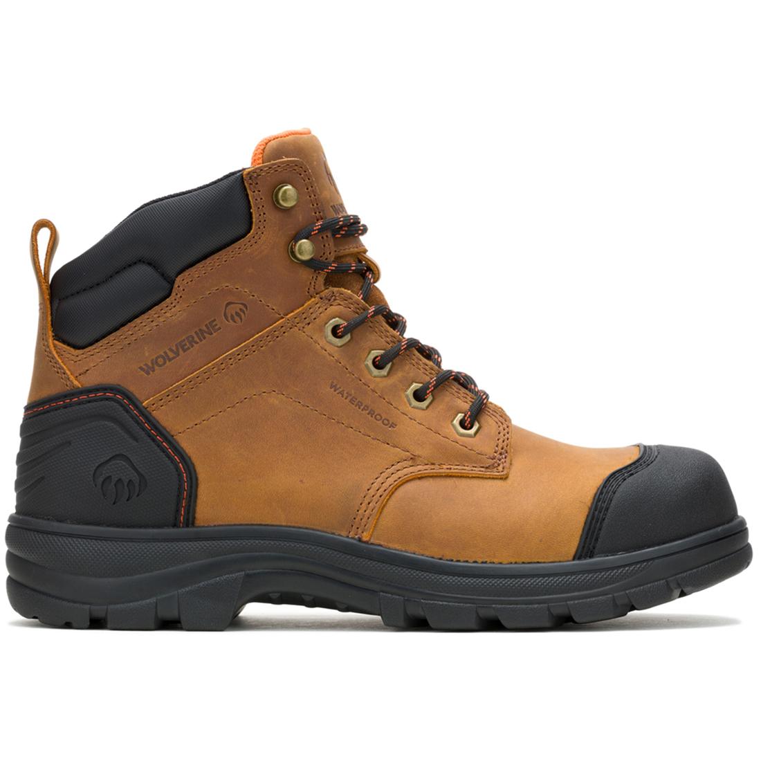 Carlsbad Cap Waterproof Steel Toe Work Boots for Men - Tan Safety Shoes for Construction, Hiking & Outdoor Work