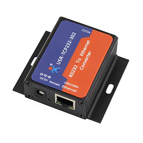 USR-TCP232-302 5-Pack Tiny Serial RS232 to Ethernet TCP/IP Converter Module - DHCP/DNS Support | Ideal for Industrial Automation, IoT Devices & Network Communication Solutions