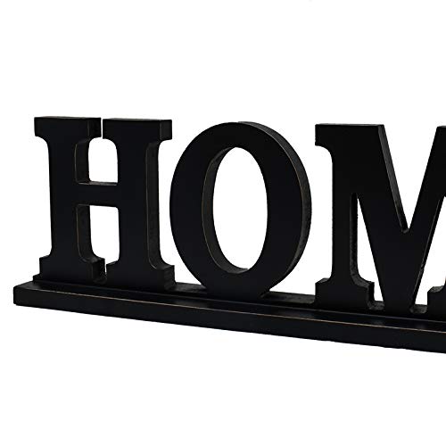 Rustic Wooden Home Letter Sign - Free Standing Cutout Word Decor for Living Room, Bedroom & Entryway - Farmhouse Style Table Sign for Cozy Home Decor