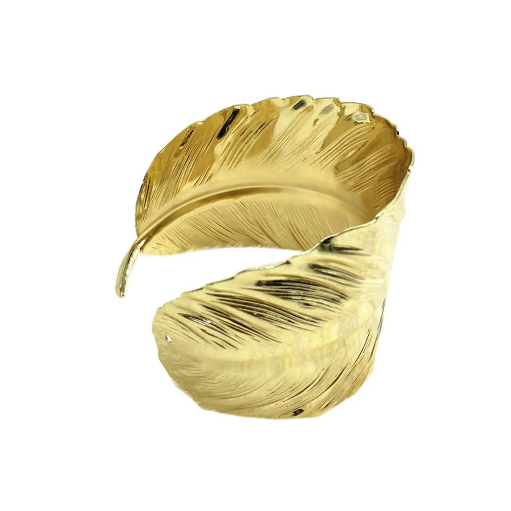 Vintage Feather Shape Bracelet for Women - Retro Elegant Banquet Jewelry Gift for Parties, Weddings & Special Occasions