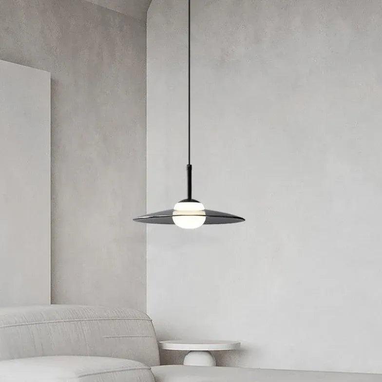 Modern Spherical Pendant Light for Bedroom - Stylish Glass Hanging Lamp with Adjustable Cord - Perfect for Dressing Room, Walk-in Closet and Bedside Lighting