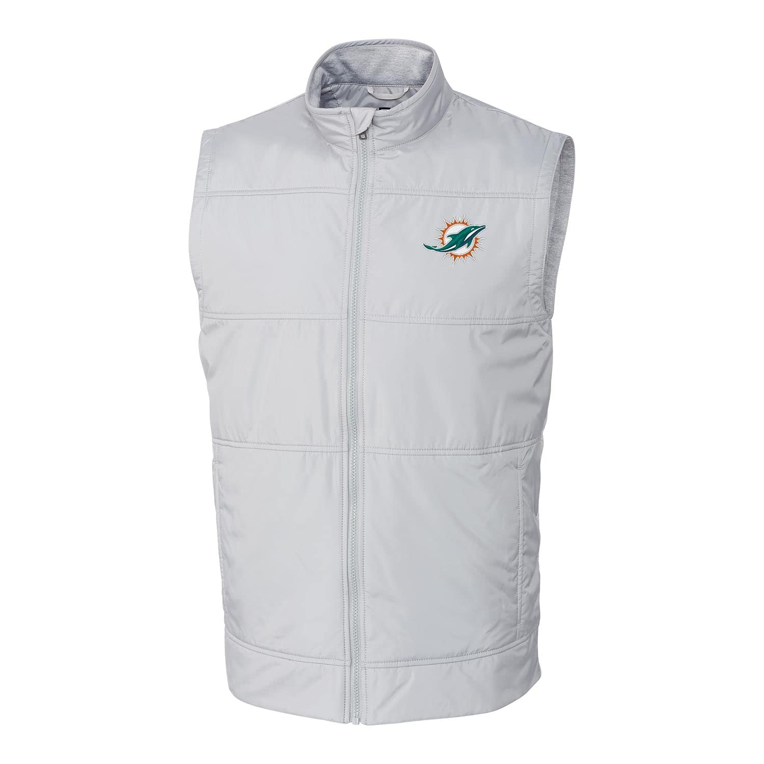 Cutter & Buck Men's NFL Big & Tall Stealth Full-Zip Vest - Lightweight Puffer Jacket for Football Fans, Outdoor Sports & Casual Wear