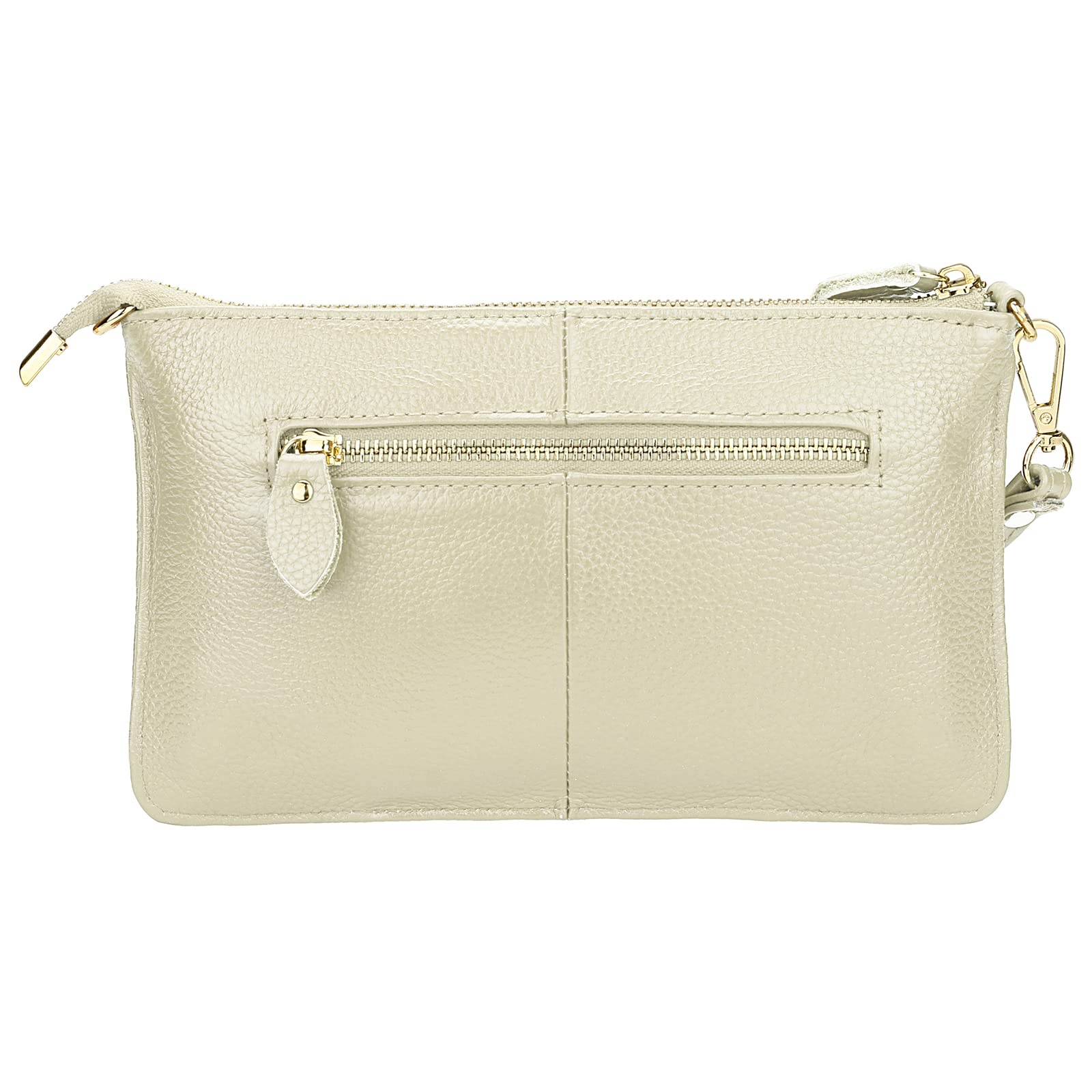 Uromee Genuine Leather Wristlet Wallet Clutch Purse for Women - Detachable Crossbody Shoulder Chain Handbag | Perfect for Parties, Travel & Everyday Use