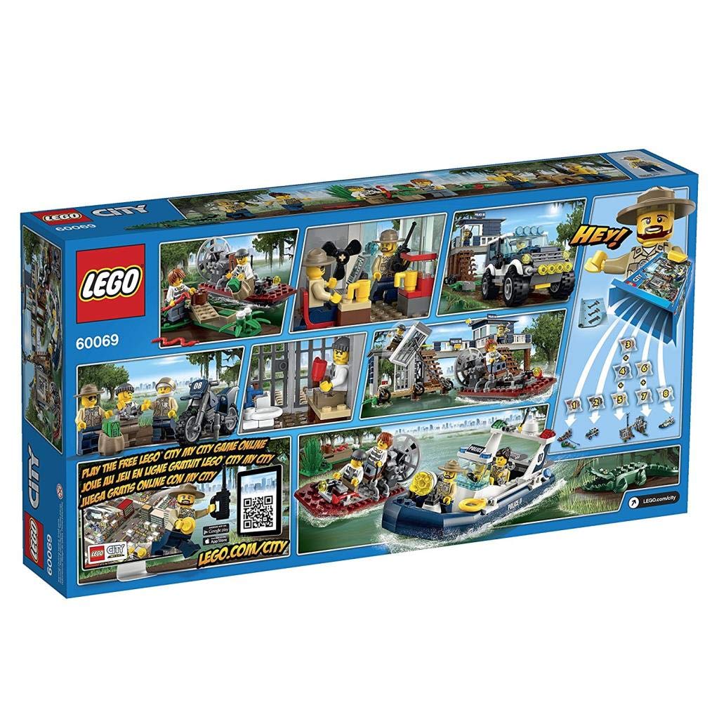 LEGO City 60069 Police Station Construction Set - Swamp Police Station Toy for Kids, Building Blocks for Creative Play - Perfect for Pretend Play and Role-Playing Scenarios