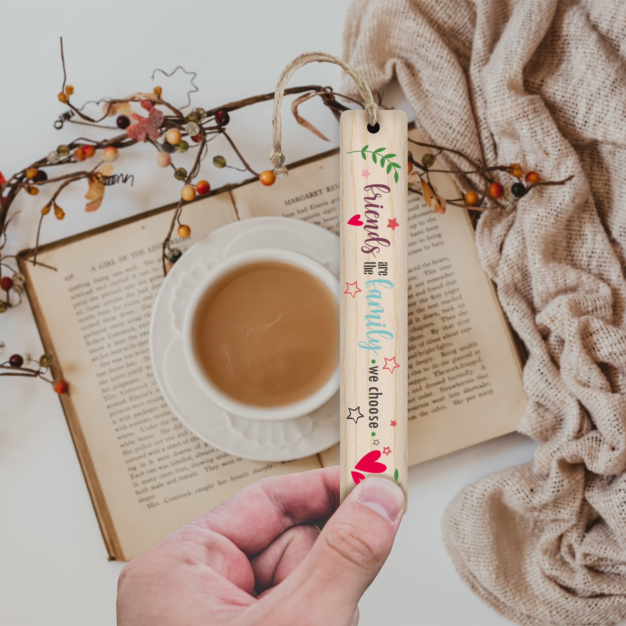 LOVPAIN Handcrafted Wooden Bookmarks - Custom Engraved Antique Style Book Markers for Women & Men - Unique Gifts for Book Lovers - Perfect for Reading, Book Club Gifts & Literary Enthusiasts