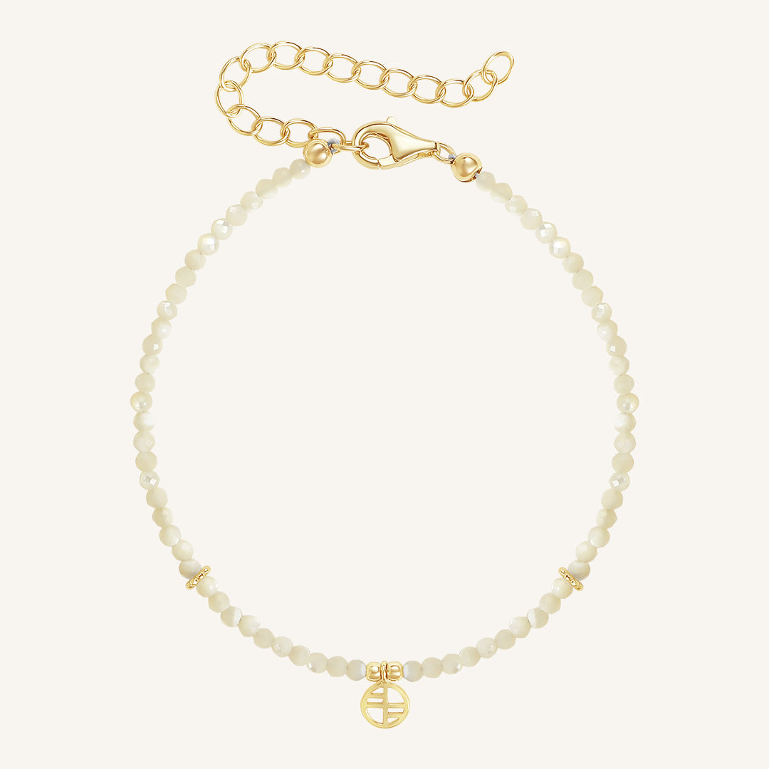 June Birthstone Bracelet - Elegant Pearl & Moonstone Jewelry for Women | Perfect Gift for Birthday, Anniversary & Special Occasions