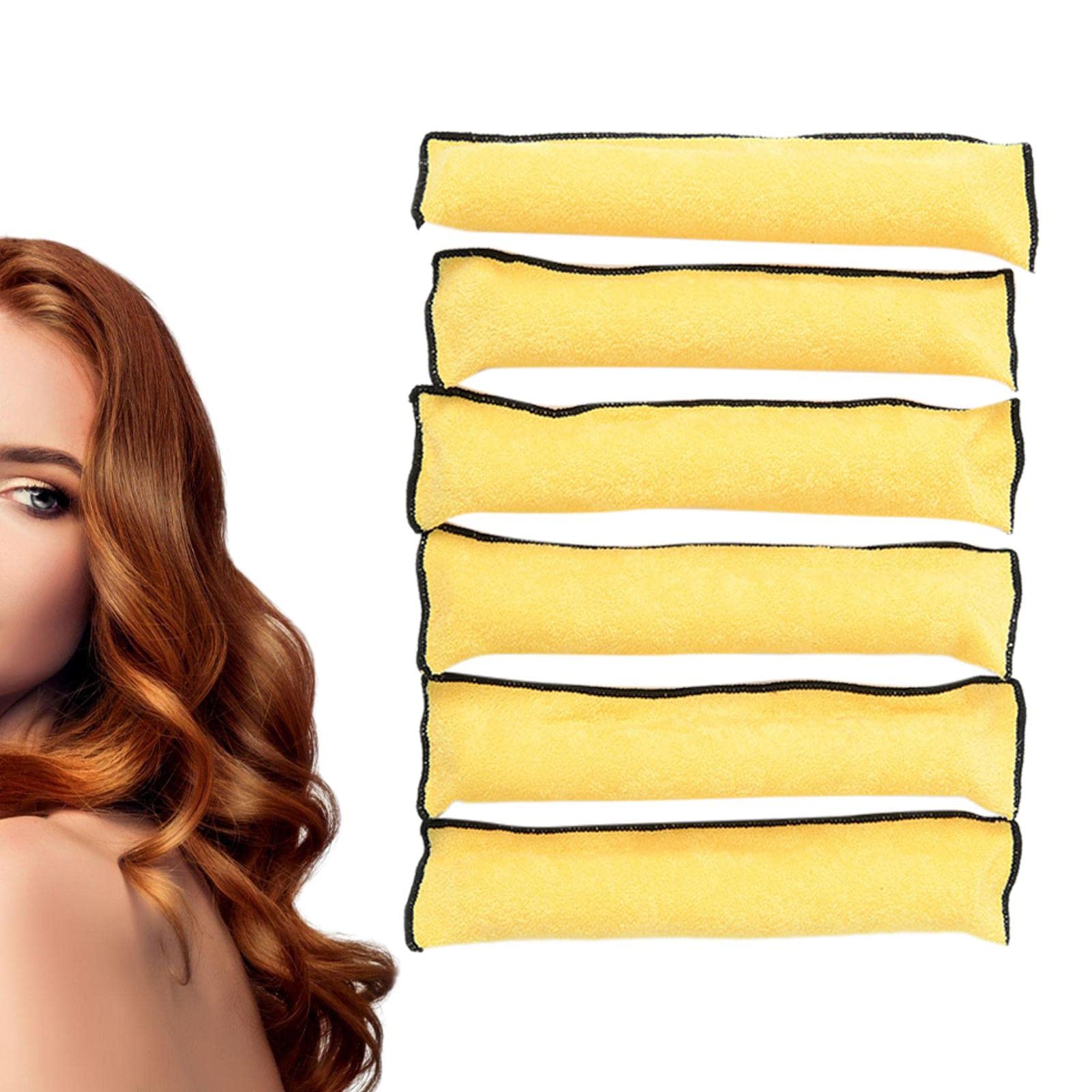 Soft Overnight Hair Rollers Set of 6 - Sponge Sleep Curlers for Short & Medium Hair - No Heat Foam Pillow Hair Curlers for Natural Waves - Perfect for Bedtime Styling & Next Day Volume