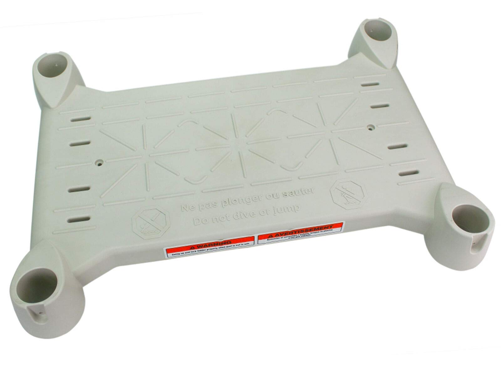 Lifen Innovaplas Above Ground Pool Steps - Grey Non-Slip Staircase for BiltMor Swimming Pools | Durable Entry & Exit Steps for Inground & Above Ground Pools (Outdoor, Backyard, Family Use)