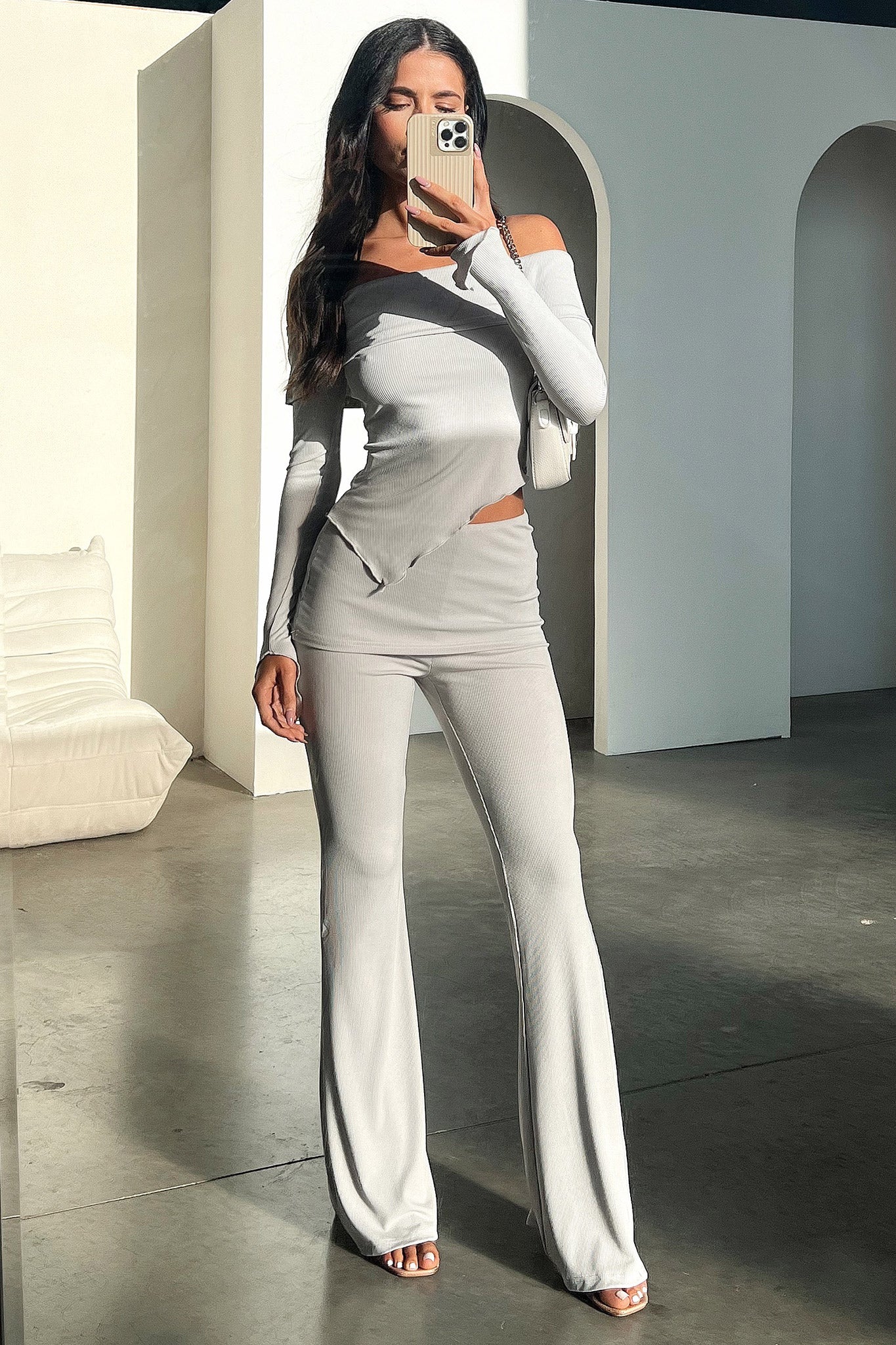 Aniston Top Grey - Stylish Women's Casual Blouse for Everyday Wear | Perfect for Office, Outings & Date Nights