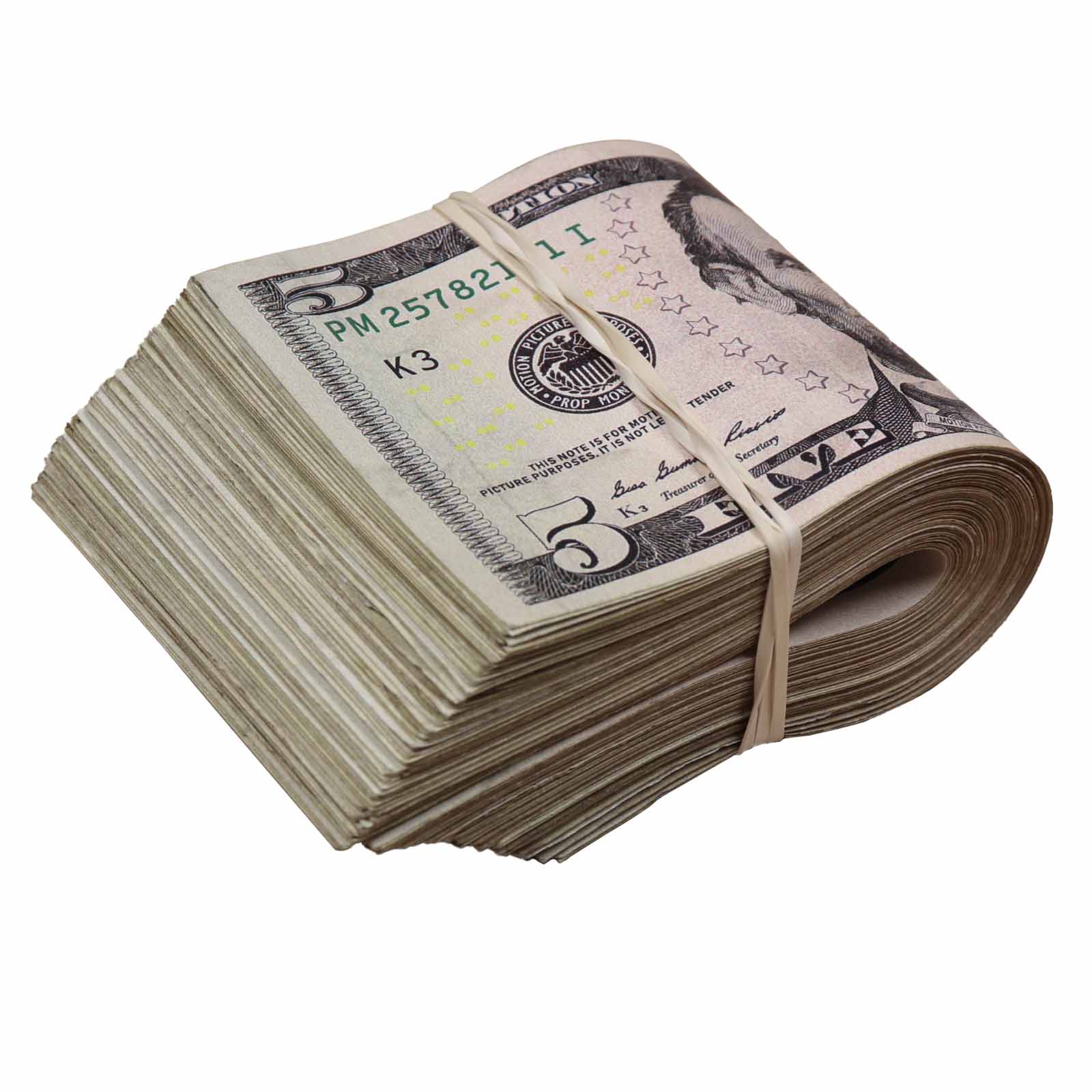 RealAged™ Full Print New Series Band - Authentic $500 Prop Money for Movies, Videos & Social Media - Perfect for Film Production, YouTube Content, and Photography Props