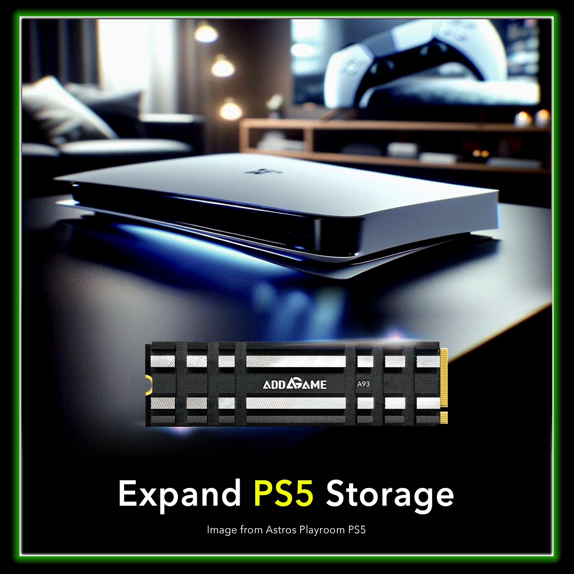 Addlink A93 4TB M.2 NVMe SSD with Heatsink - Gen4 PCIe 7400MB/s High Speed Gaming SSD for PS5, PC & Laptops - Internal Solid State Drive with SLC Cache - Perfect for Gaming, Video Editing & Large File Storage