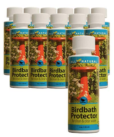 Carefree Bird Bath Protector - 12 Pack (4 oz Each) | Natural Water Treatment for Bird Baths | Prevents Algae & Keeps Water Clean | Outdoor Garden & Backyard Bird Care Solution