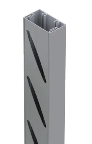60mm x 35mm Left Side Aluminum Frame with 9mm Spacing - 5700mm Long for Industrial Shelving and Storage Systems