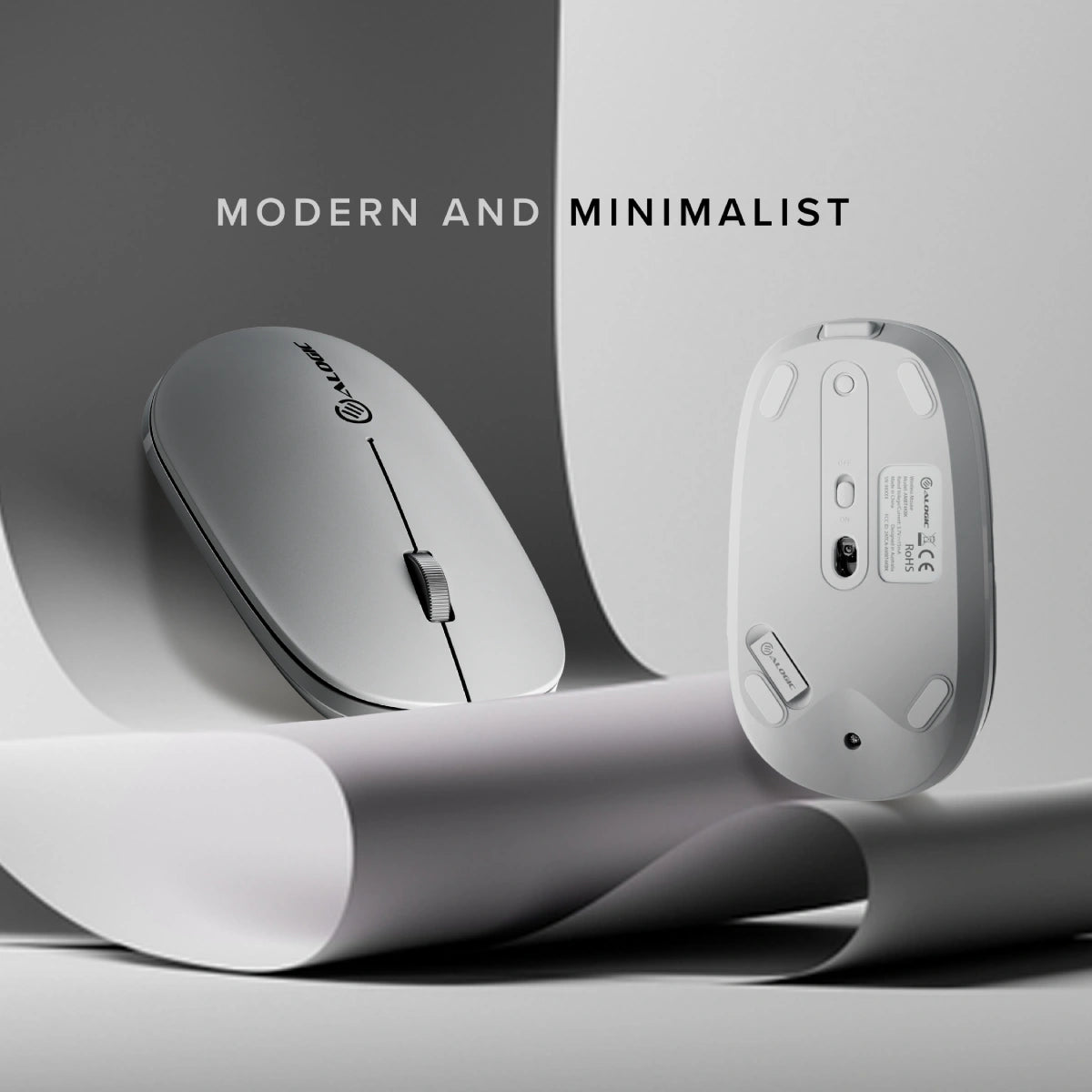 Echelon USB C Rechargeable Wireless Mouse - Slim Ergonomic Design for Laptop, PC, Mac - Perfect for Office, Home & Travel Use