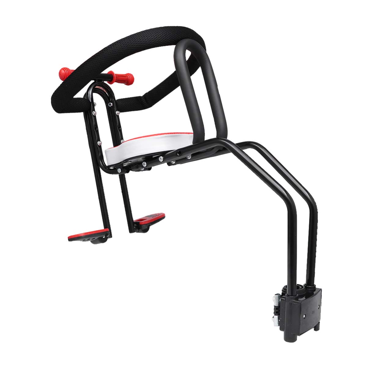 BESPORTBLE Front Mount Bike Child Seat - Ergonomic & Safe Mountain Bike Seat for Kids (Red, Size) - Perfect for Family Cycling & Outdoor Adventures