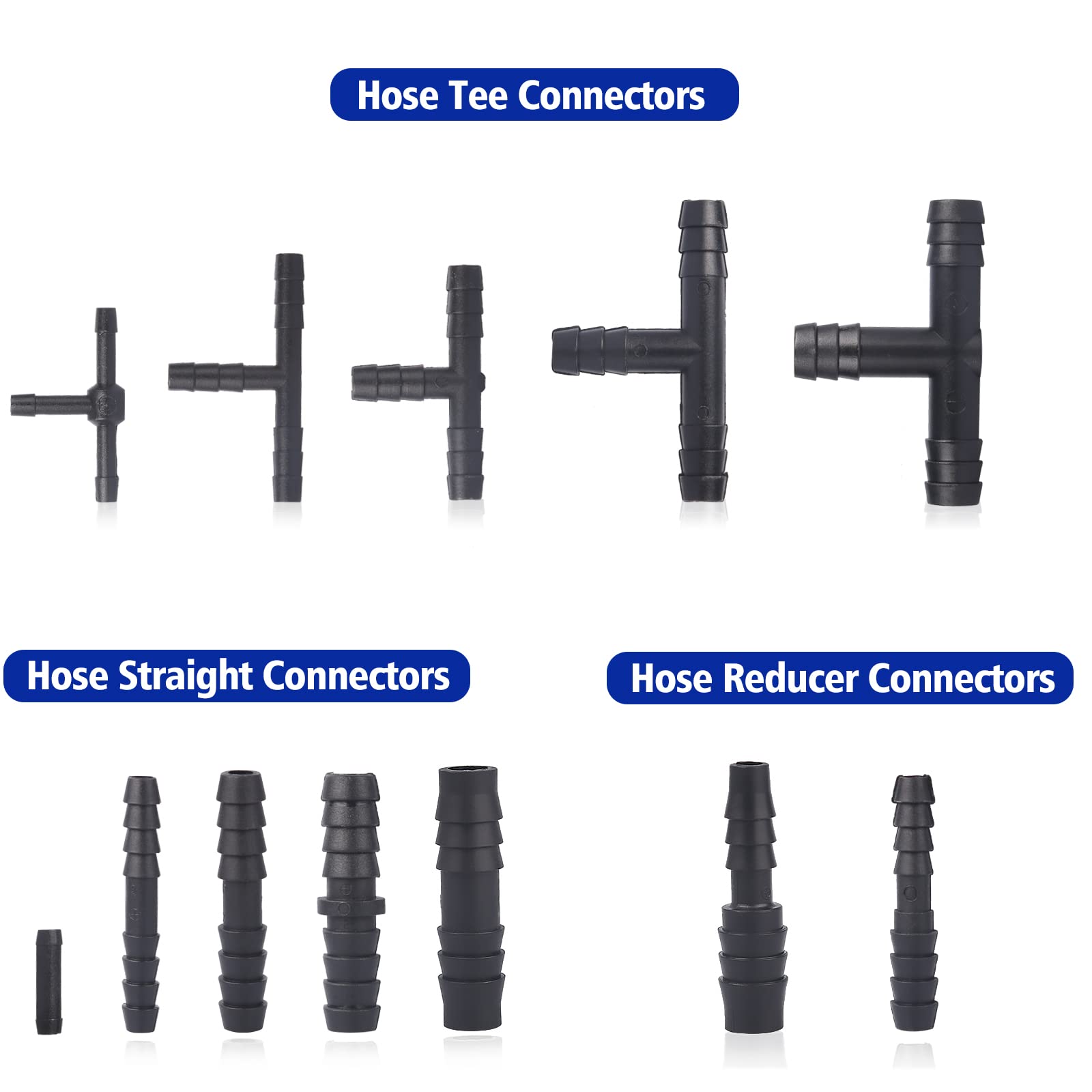 High-Temperature Vacuum Connector Assortment Kit - 240°C (460°F) Heat Resistant Nylon Automotive Vacuum Tubing Connectors & Tee Fittings - 115-Piece Set by BUSY-CORNER - Perfect for Car Engine Repairs, HVAC Systems, and Industrial Applications