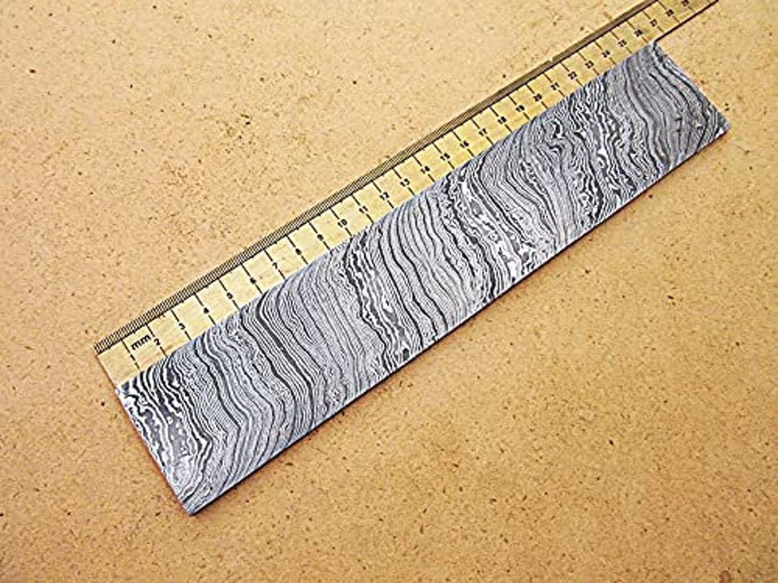 Poshland DBD-01 Custom Handmade Damascus Steel Billet - Premium Blank Blade Making Bar for Knife Crafting, Blacksmithing & DIY Projects - Perfect for Custom Knives, Swords & Metal Art Creations