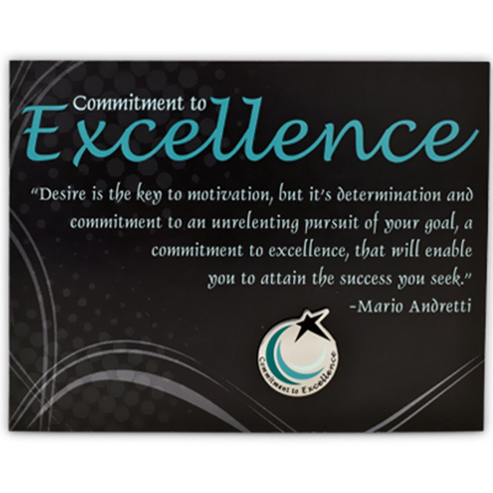 PinMart Excellence Award Presentation Card & Lapel Pin Set - Professional Recognition Gifts for Employees, Teachers, Volunteers - Perfect for Award Ceremonies, Retirement Parties & Achievement Celebrations