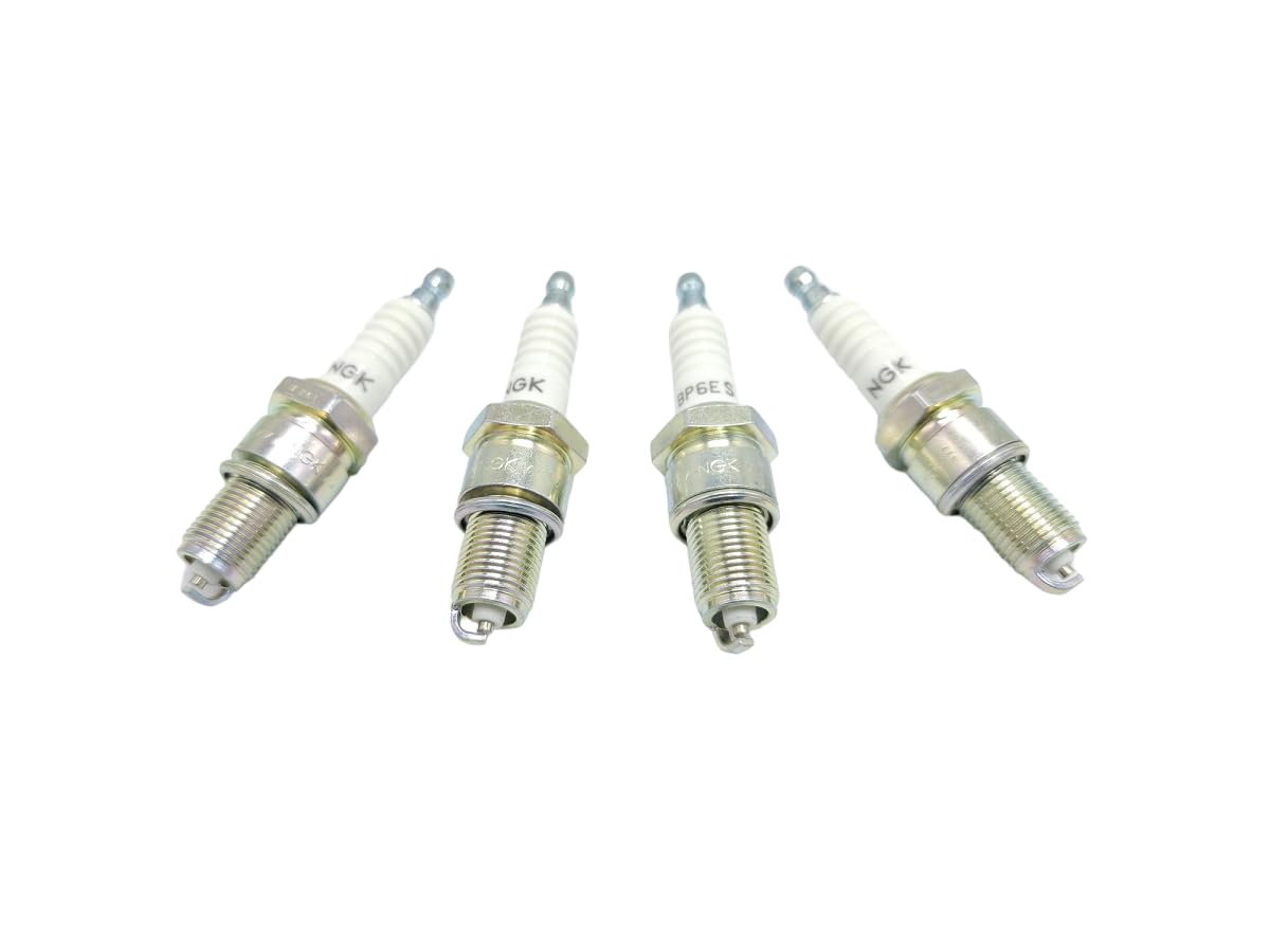 NGK BP6ES Spark Plug - 4 Pack Standard Copper Core Spark Plugs for Cars, Trucks & Motorcycles - High Performance Ignition Replacement Parts for Smooth Engine Start & Acceleration