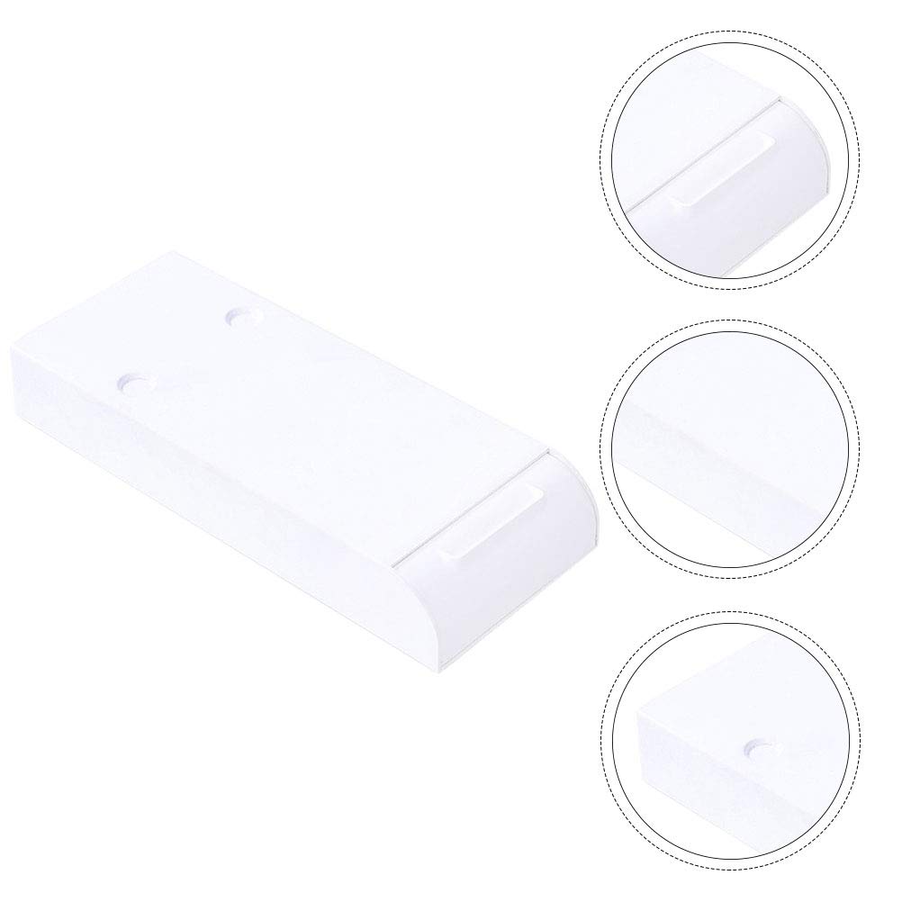 BESPORTBLE 2-Pack ABS Plastic White Desk Organizer with Hidden Drawer - Pen Holder, Pencil Tray, Stationery Storage Container for Office, School & Home Workspace Organization
