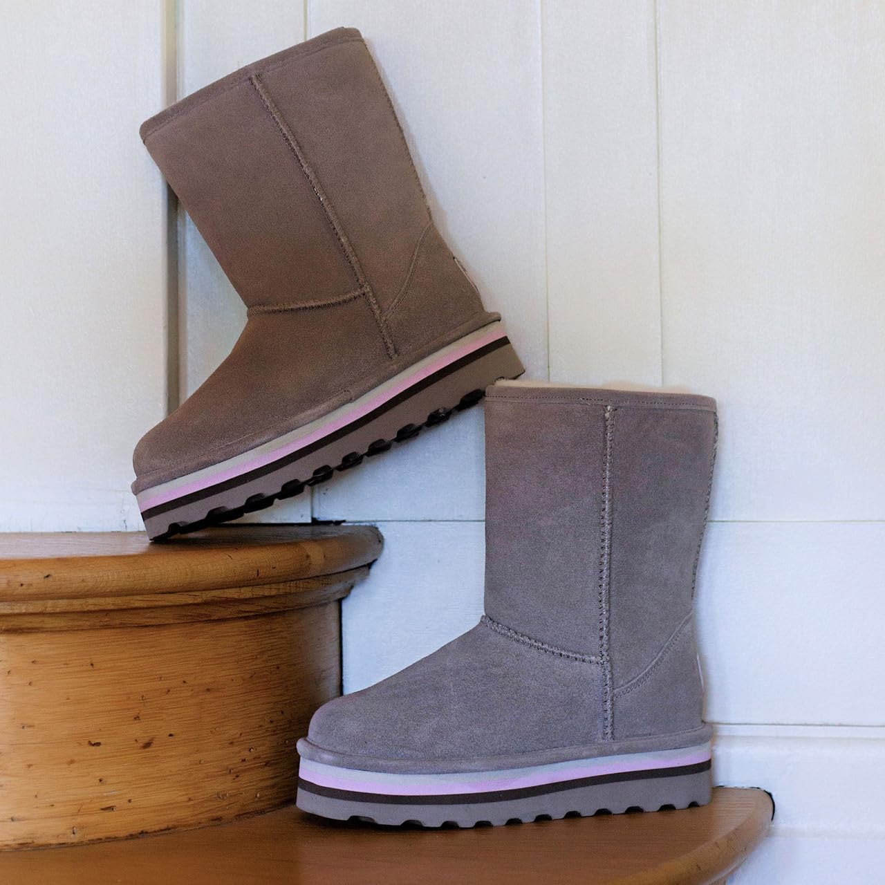 BEARPAW Women's Retro Elle Suede Slip-On Winter Boots - Multiple Colors, Comfortable & Warm for Casual Outings, Snow Days & Outdoor Adventures